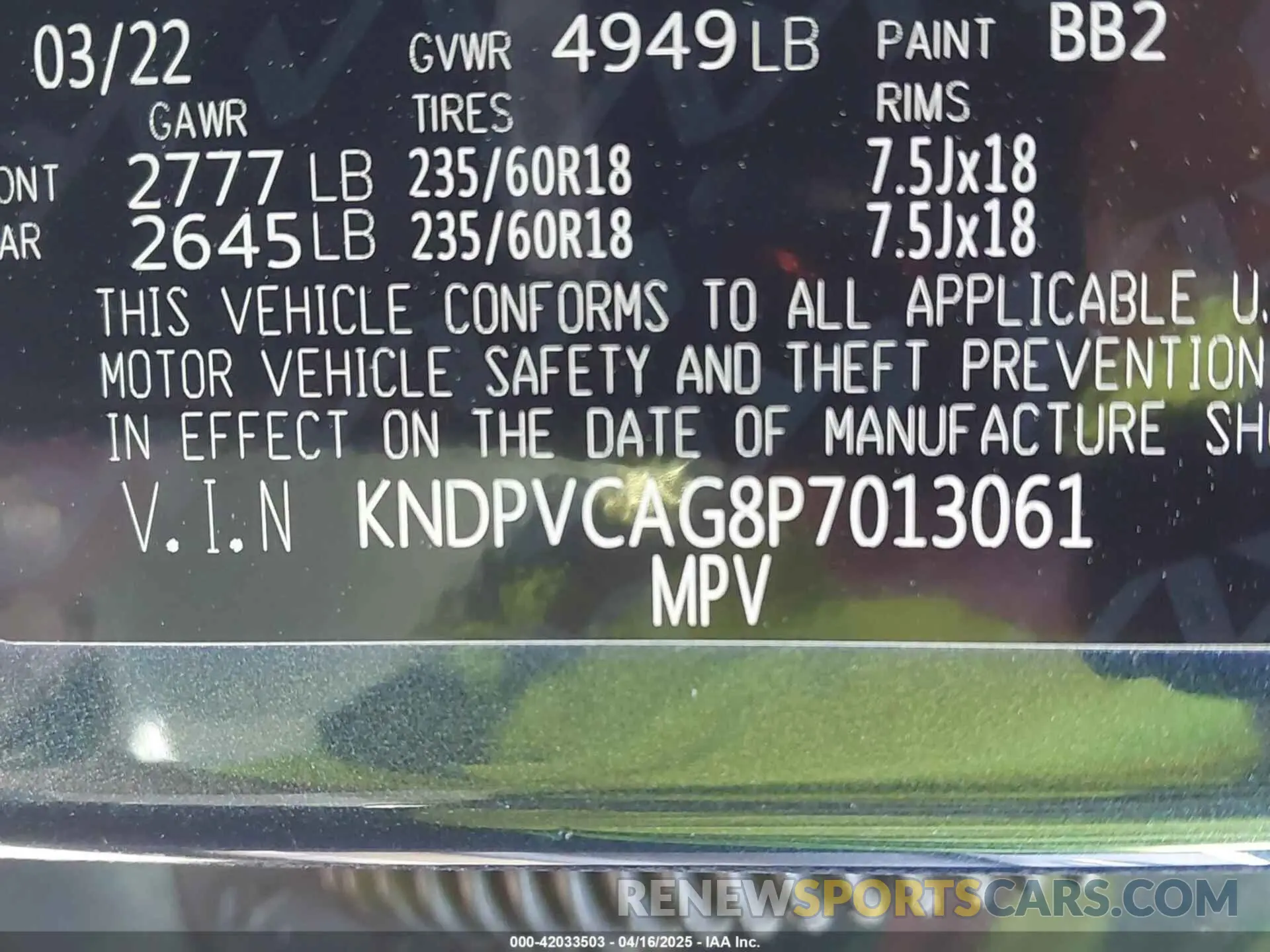 9 Photograph of a damaged car KNDPVCAG8P7013061 KIA SPORTAGE HYBRID 2023