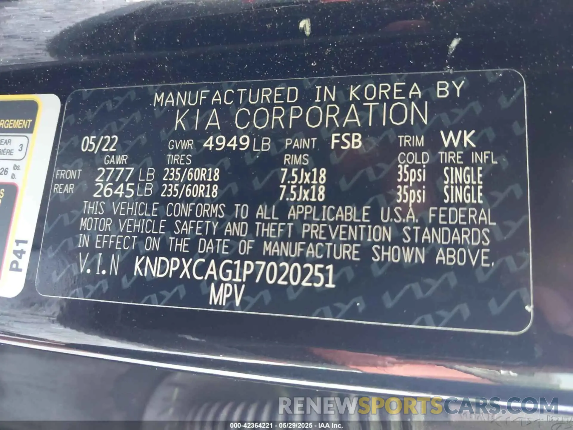 9 Photograph of a damaged car KNDPXCAG1P7020251 KIA SPORTAGE HYBRID 2023