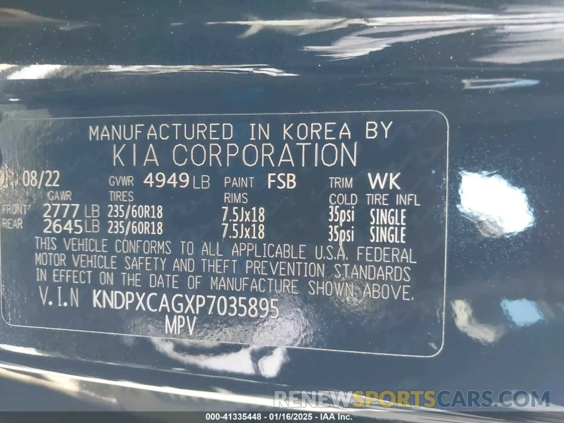 9 Photograph of a damaged car KNDPXCAGXP7035895 KIA SPORTAGE HYBRID 2023