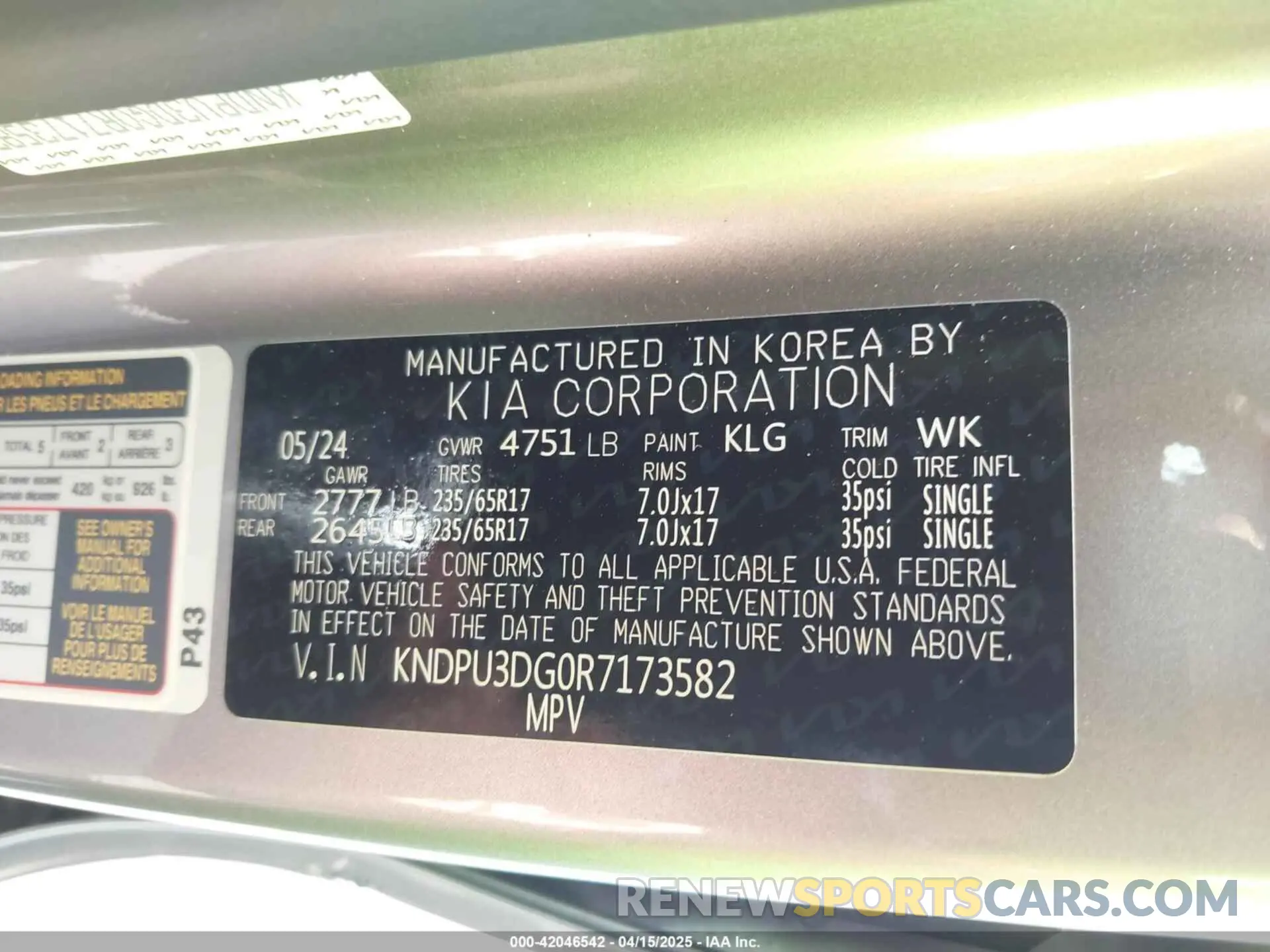 9 Photograph of a damaged car KNDPU3DG0R7173582 KIA SPORTAGE HYBRID 2024
