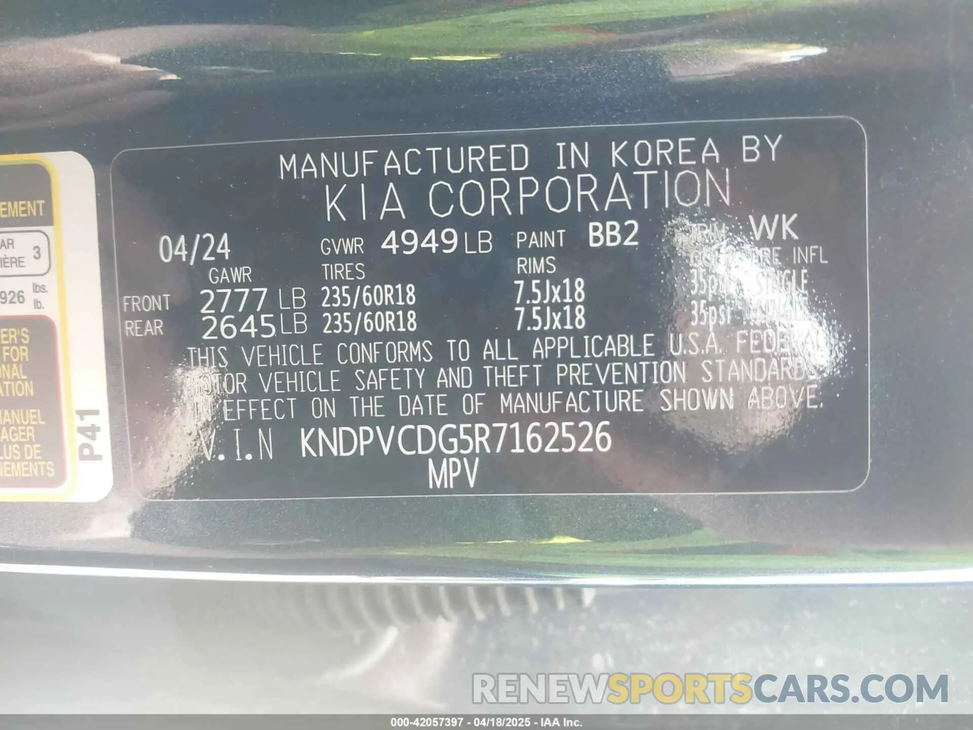 9 Photograph of a damaged car KNDPVCDG5R7162526 KIA SPORTAGE HYBRID 2024