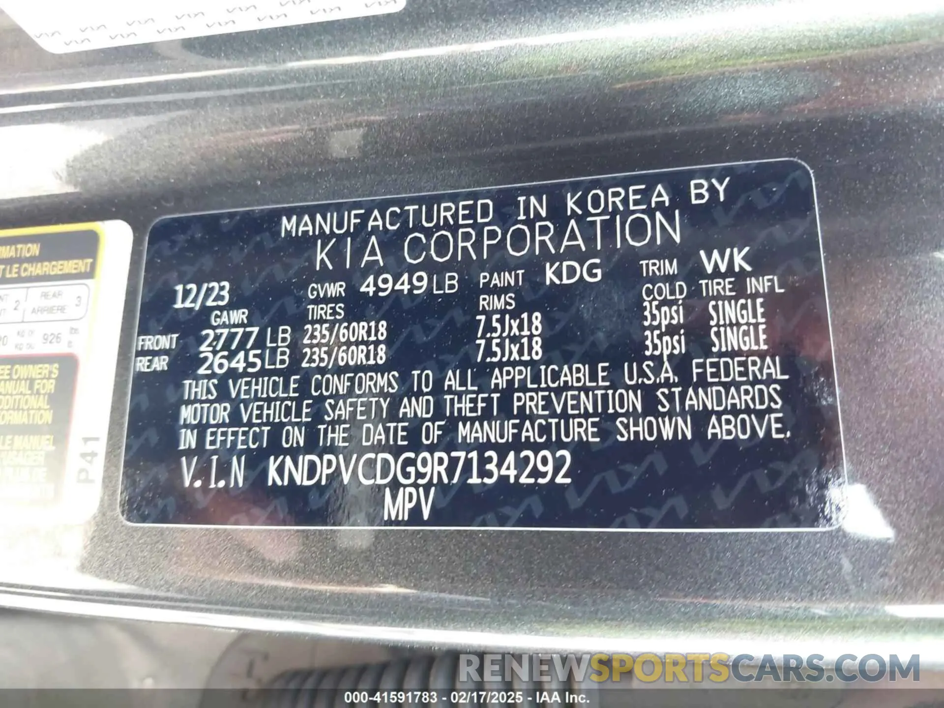 9 Photograph of a damaged car KNDPVCDG9R7134292 KIA SPORTAGE HYBRID 2024