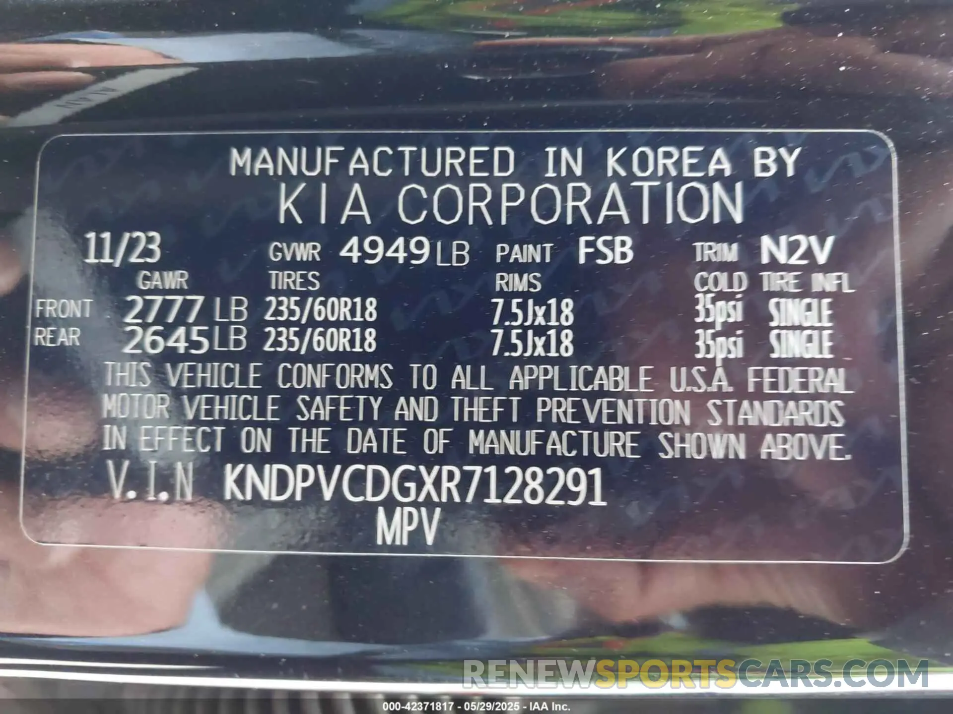 9 Photograph of a damaged car KNDPVCDGXR7128291 KIA SPORTAGE HYBRID 2024