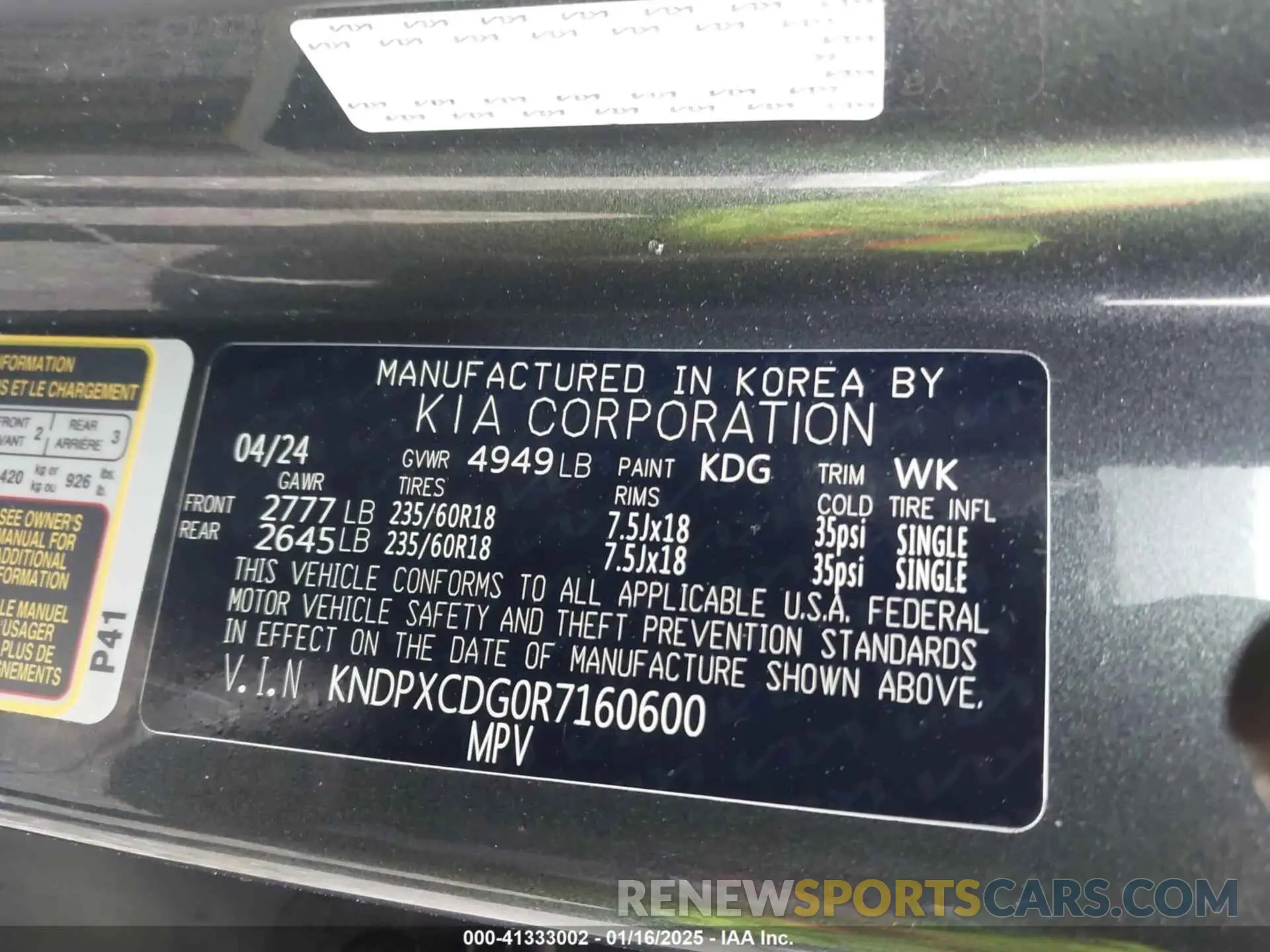 9 Photograph of a damaged car KNDPXCDG0R7160600 KIA SPORTAGE HYBRID 2024