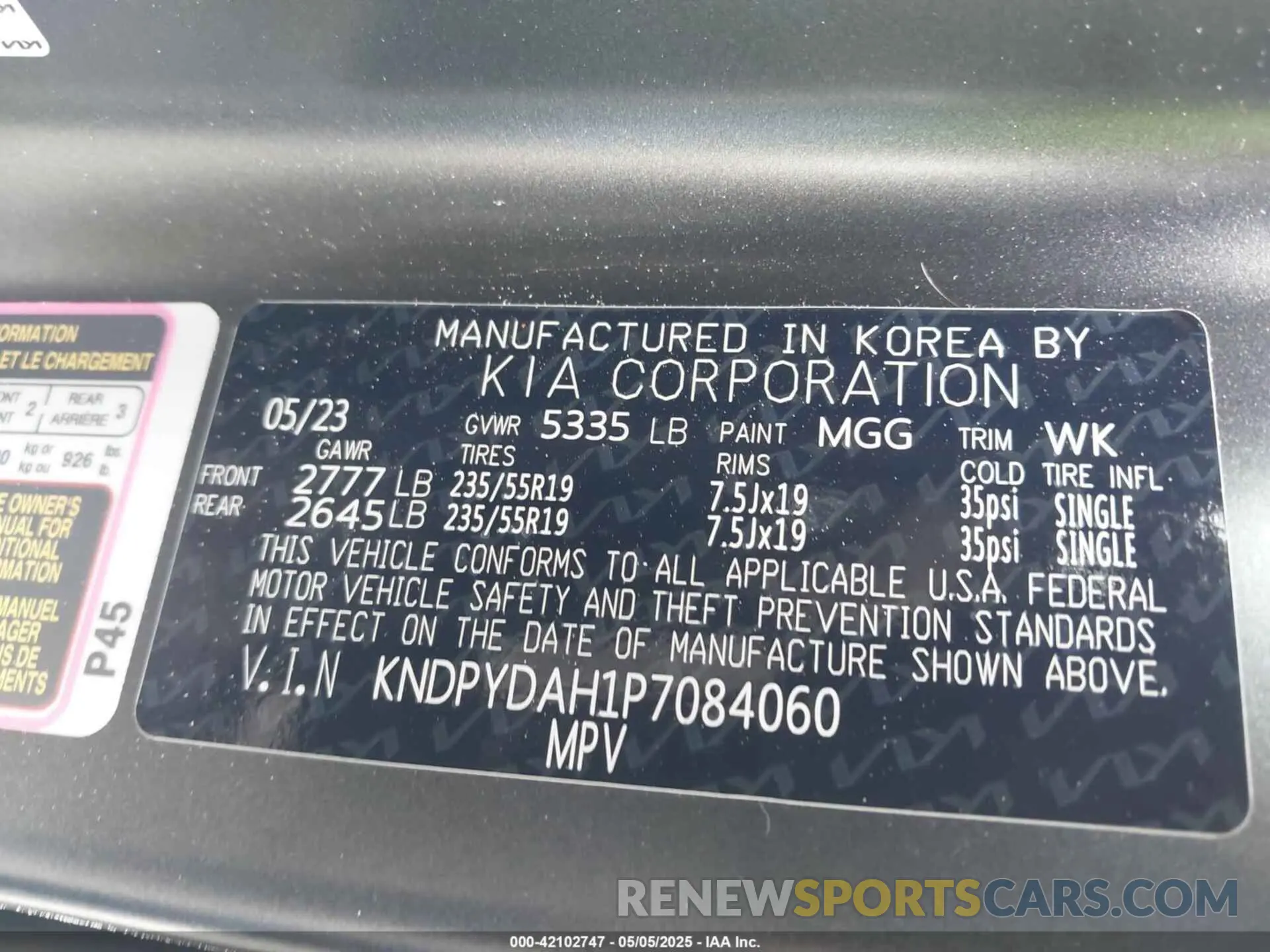 9 Photograph of a damaged car KNDPYDAH1P7084060 KIA SPORTAGE PLUG-IN HYBRID 2023