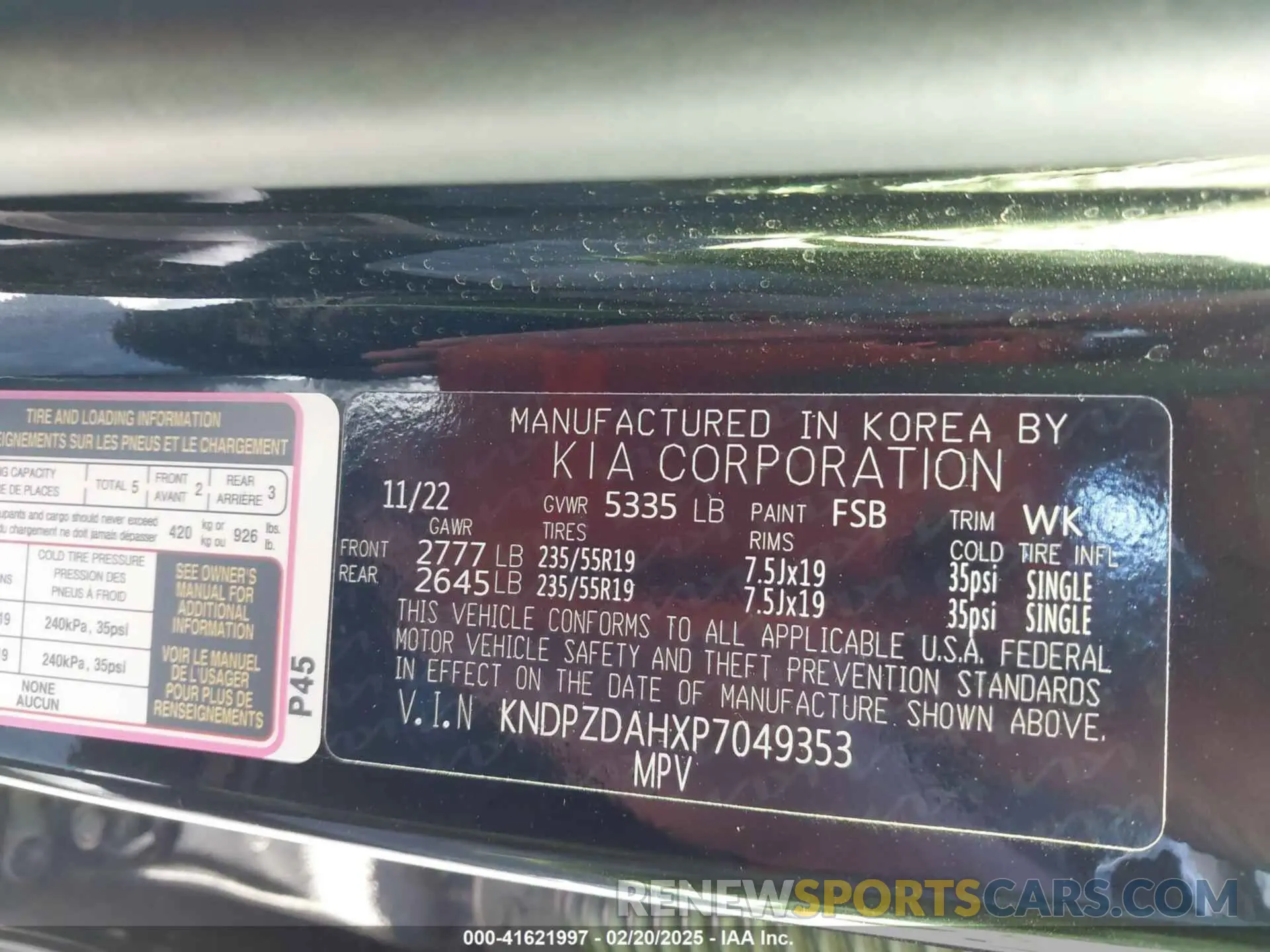 9 Photograph of a damaged car KNDPZDAHXP7049353 KIA SPORTAGE PLUG-IN HYBRID 2023