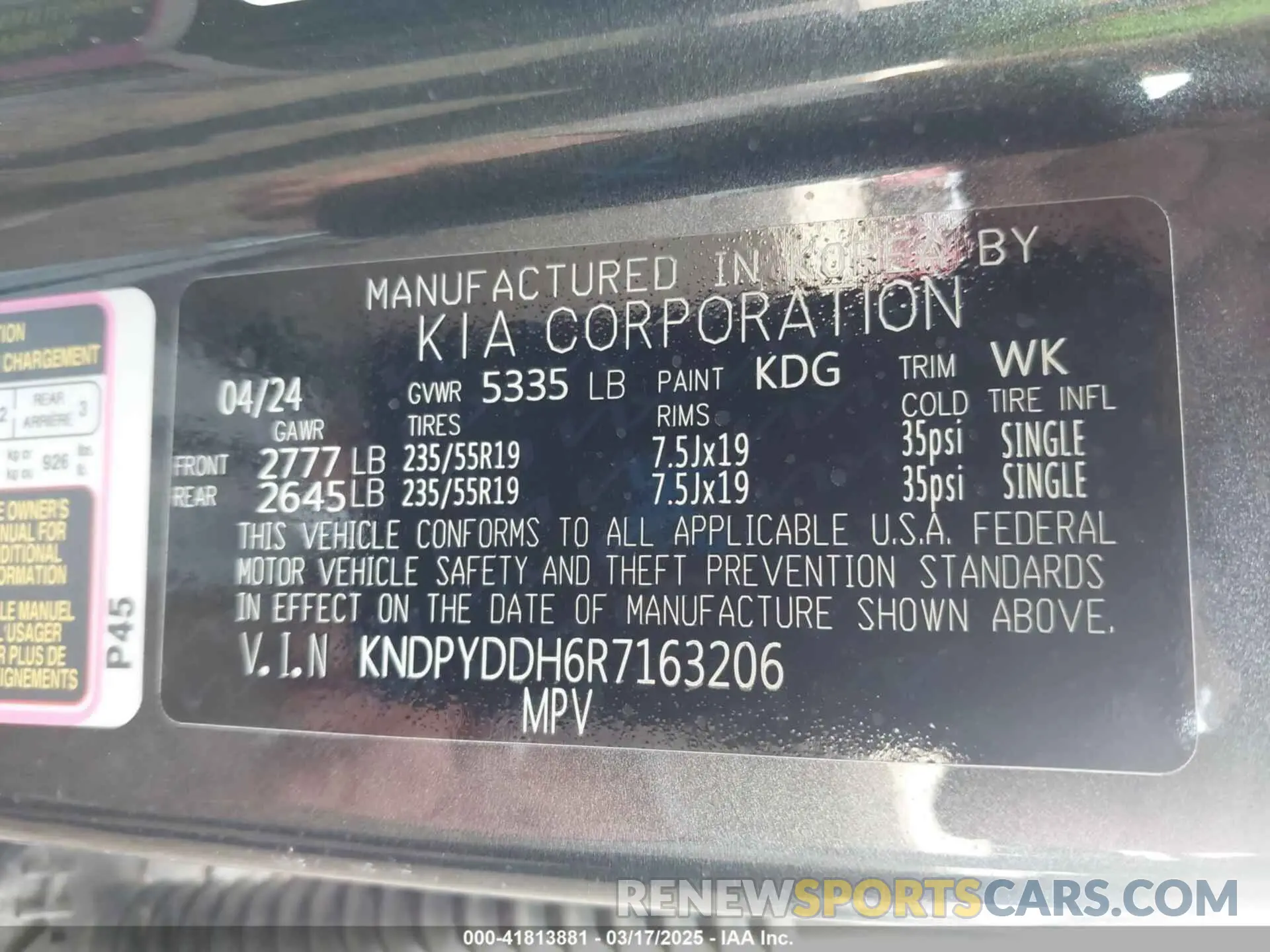 9 Photograph of a damaged car KNDPYDDH6R7163206 KIA SPORTAGE PLUG-IN HYBRID 2024