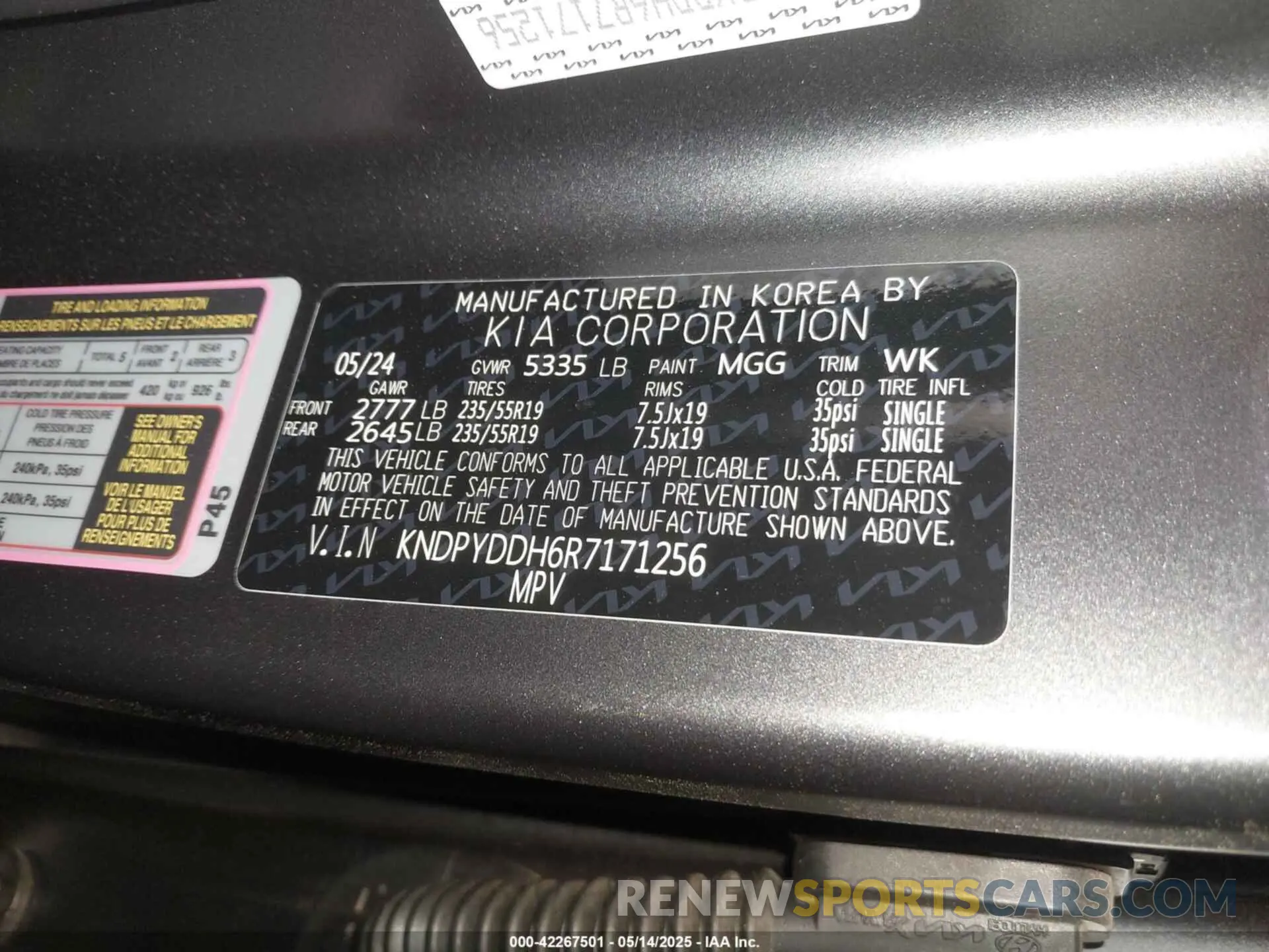 9 Photograph of a damaged car KNDPYDDH6R7171256 KIA SPORTAGE PLUG-IN HYBRID 2024