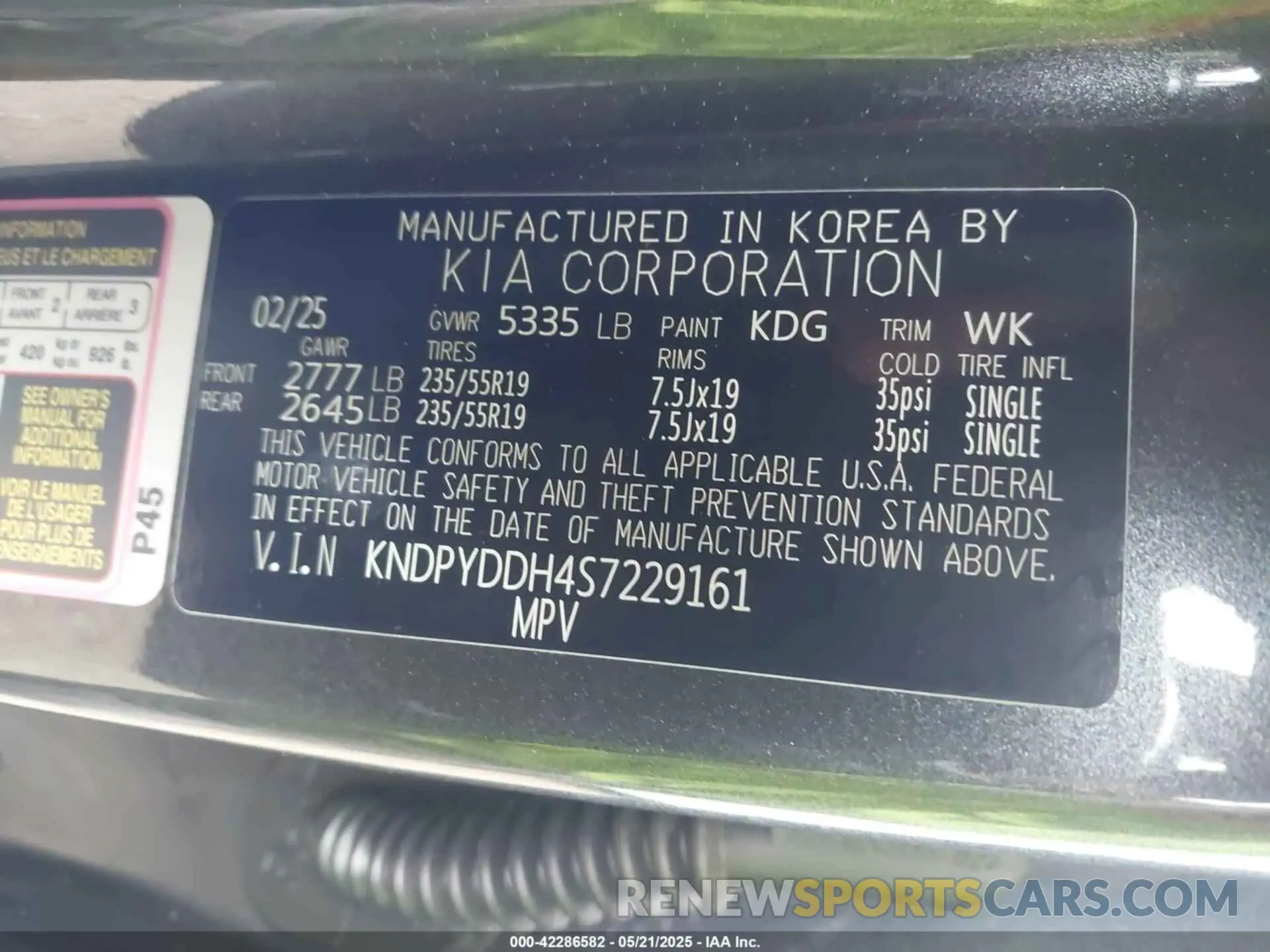 9 Photograph of a damaged car KNDPYDDH4S7229161 KIA SPORTAGE PLUG-IN HYBRID 2025