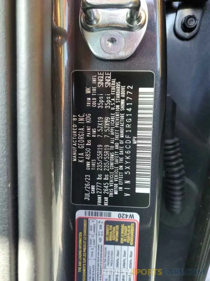 14 Photograph of a damaged car 5XYK6CDF1RG141772 KIA SPORTAGE X 2024