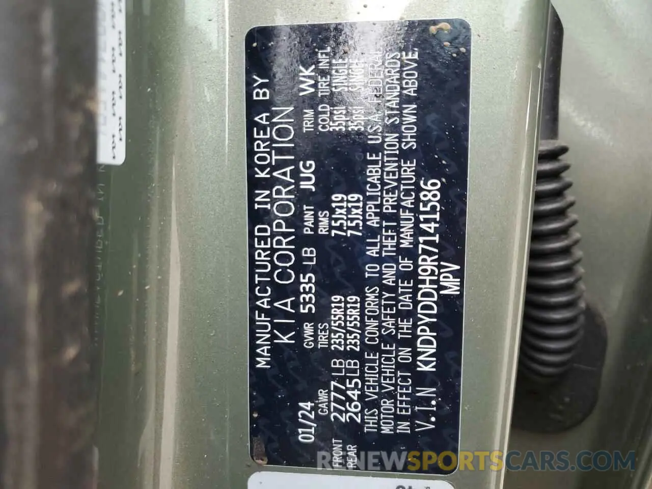 14 Photograph of a damaged car KNDPYDDH9R7141586 KIA SPORTAGE X 2024