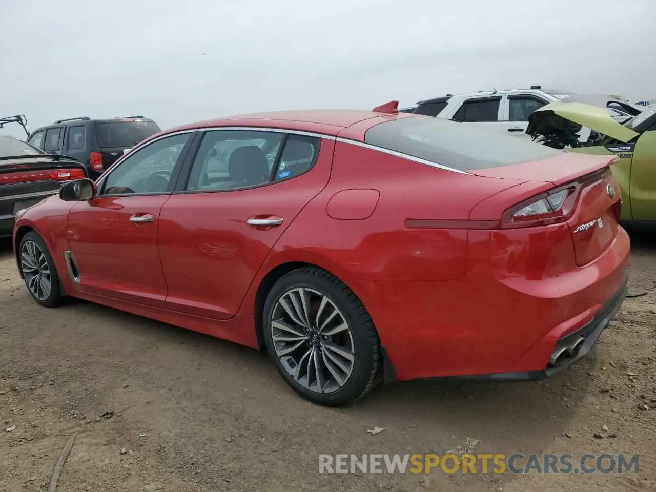 2 Photograph of a damaged car KNAE15LA1K6043800 KIA STINGER 2019