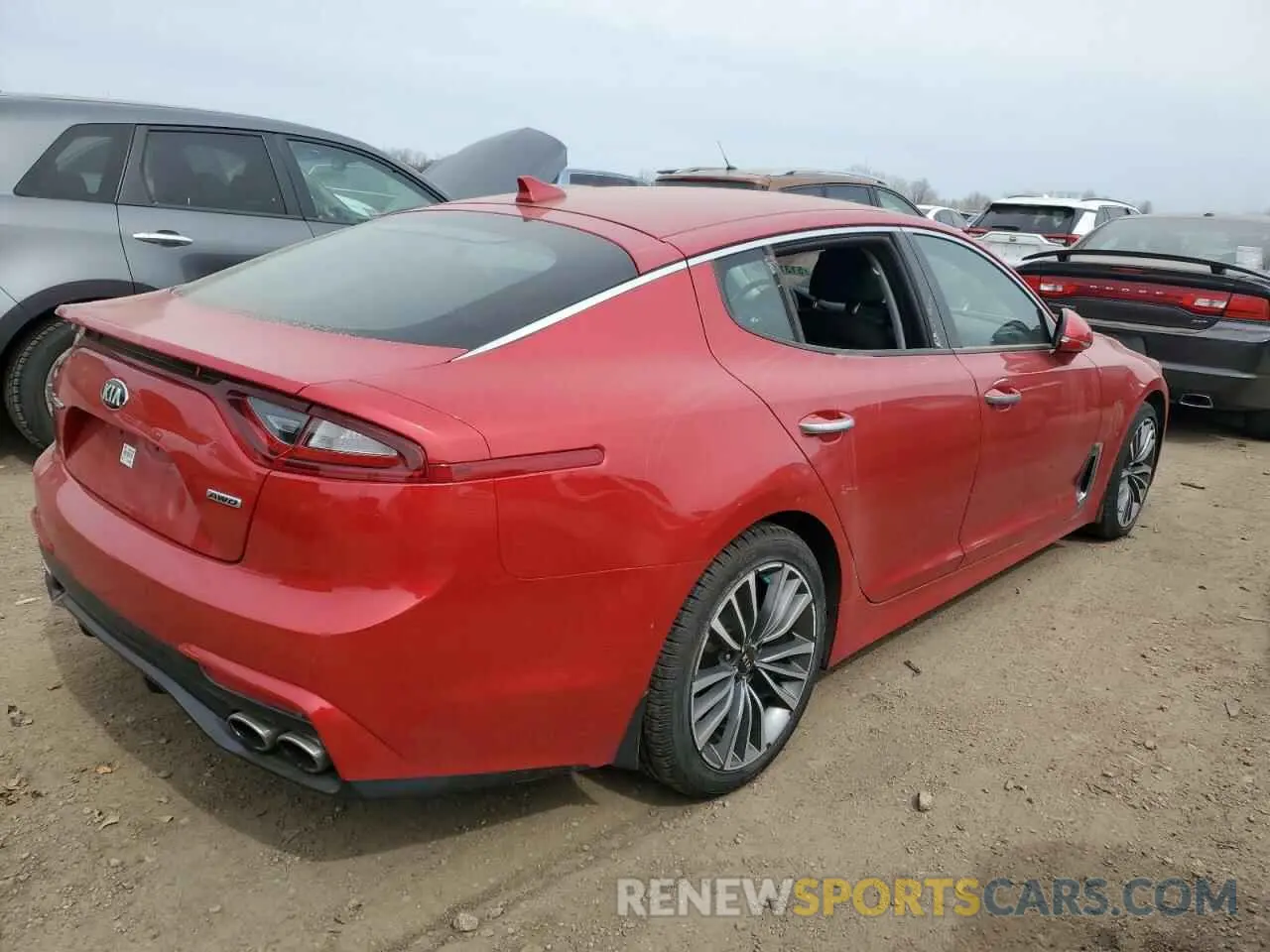 3 Photograph of a damaged car KNAE15LA1K6043800 KIA STINGER 2019