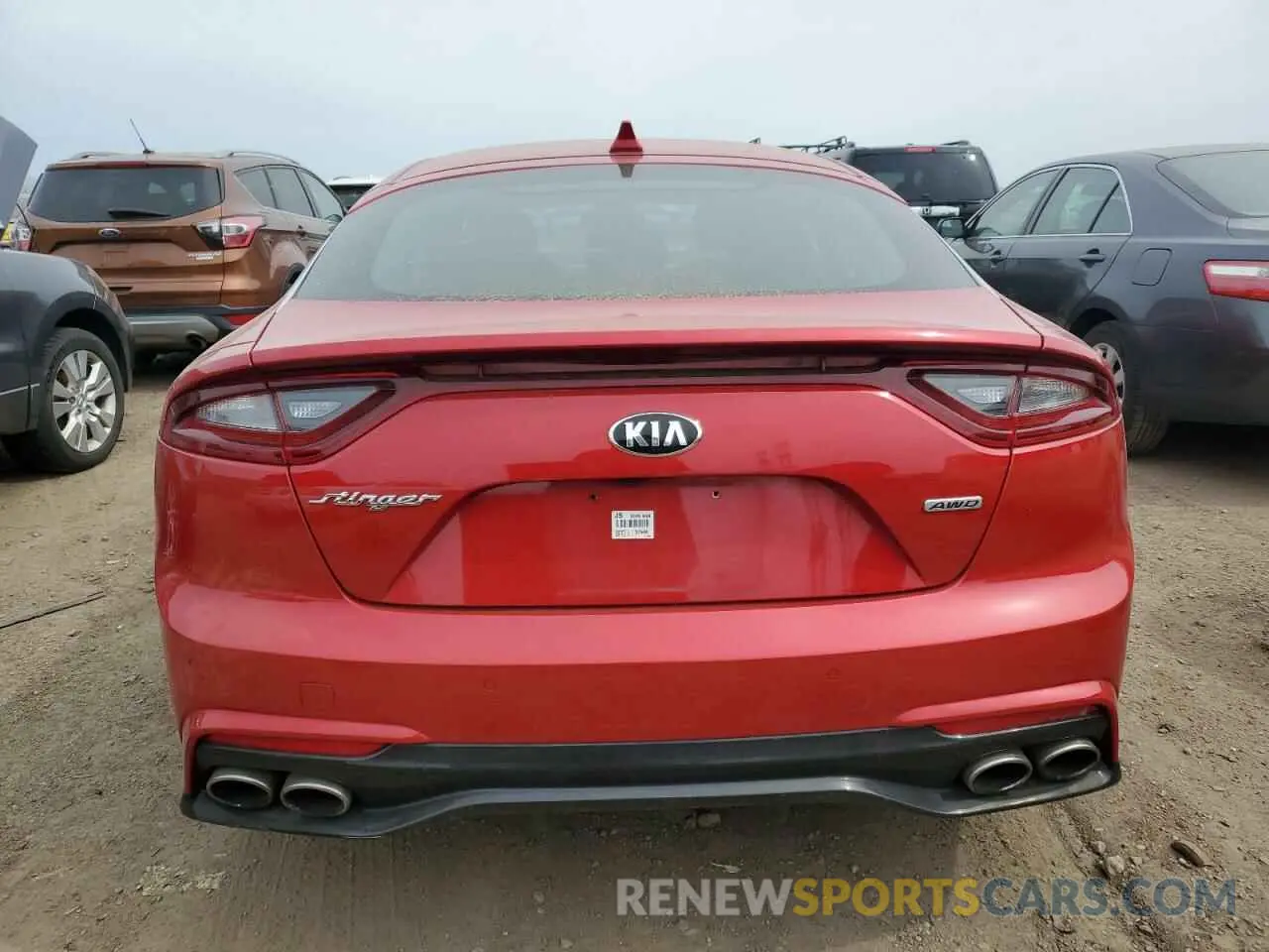 6 Photograph of a damaged car KNAE15LA1K6043800 KIA STINGER 2019