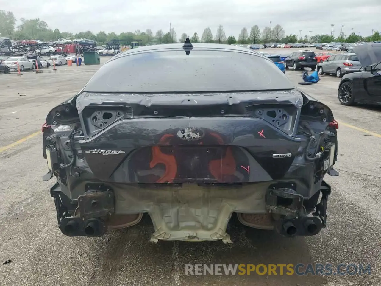 6 Photograph of a damaged car KNAE25LA3K6058487 KIA STINGER 2019