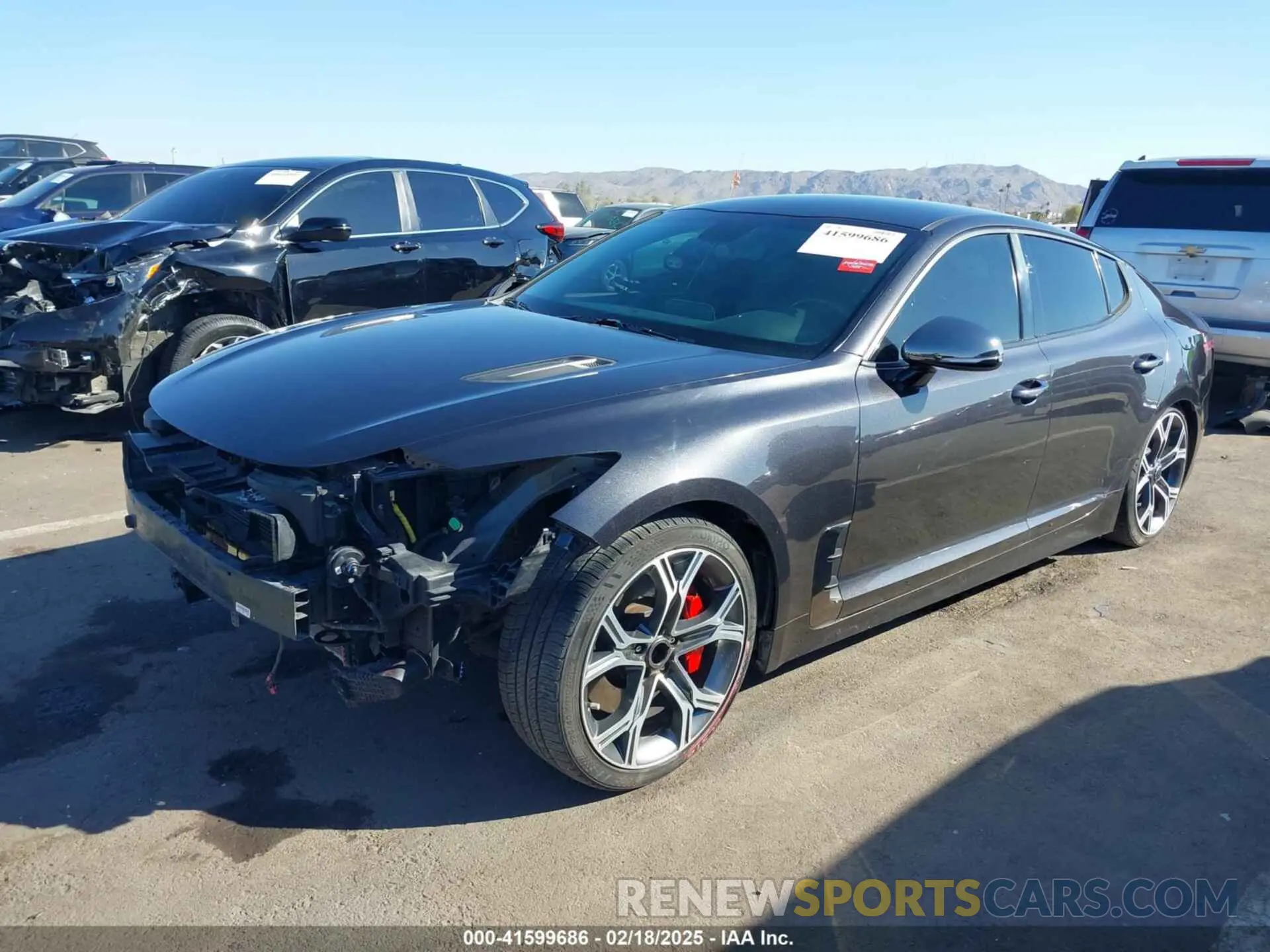 2 Photograph of a damaged car KNAE35LC3K6059198 KIA STINGER 2019