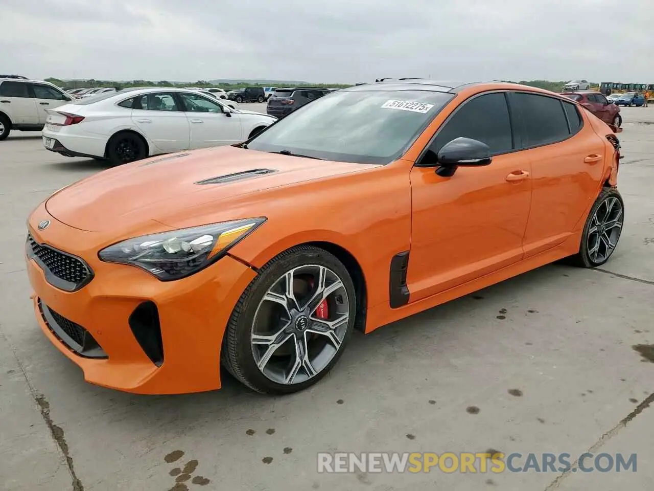 1 Photograph of a damaged car KNAE35LC9K6070562 KIA STINGER 2019