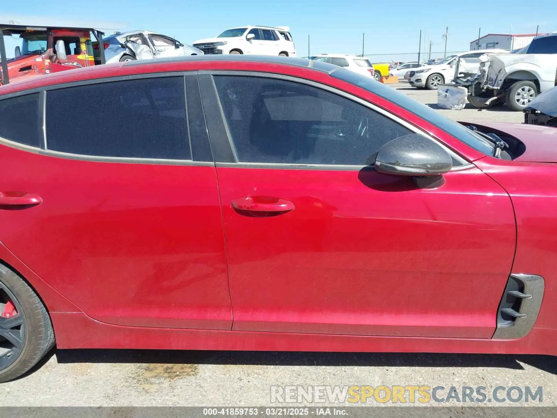 13 Photograph of a damaged car KNAE45LC4K6058140 KIA STINGER 2019
