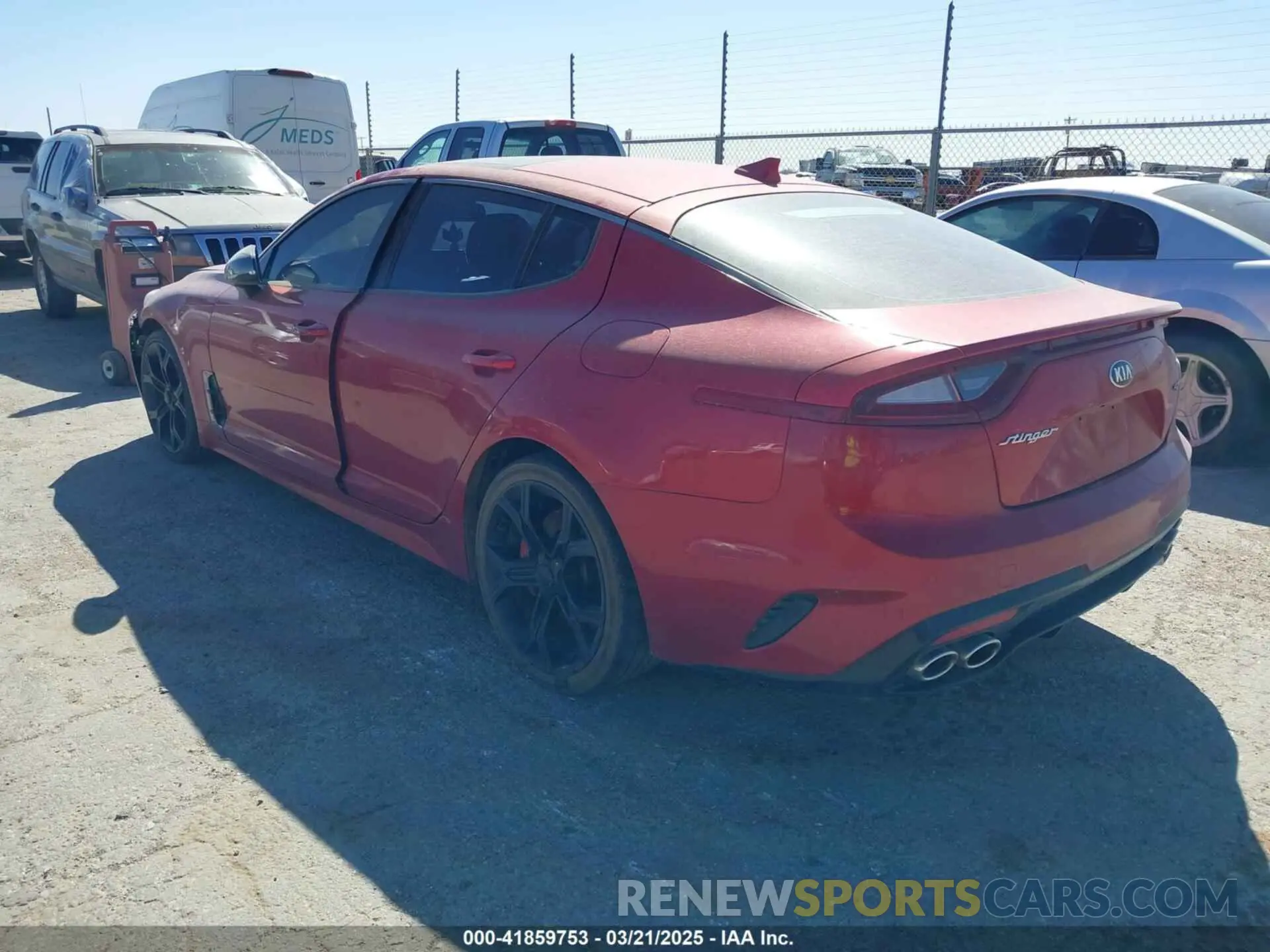 3 Photograph of a damaged car KNAE45LC4K6058140 KIA STINGER 2019