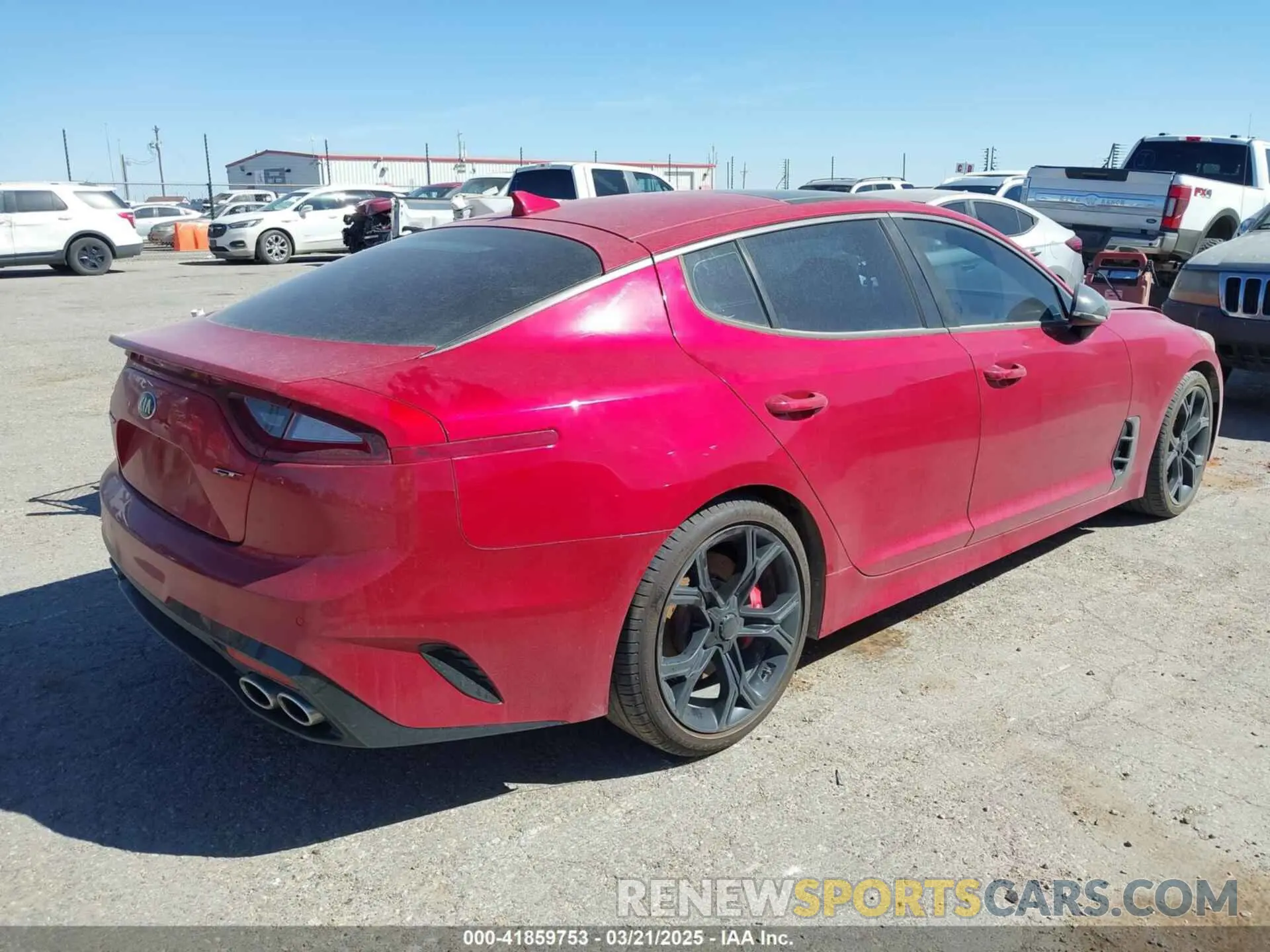 4 Photograph of a damaged car KNAE45LC4K6058140 KIA STINGER 2019
