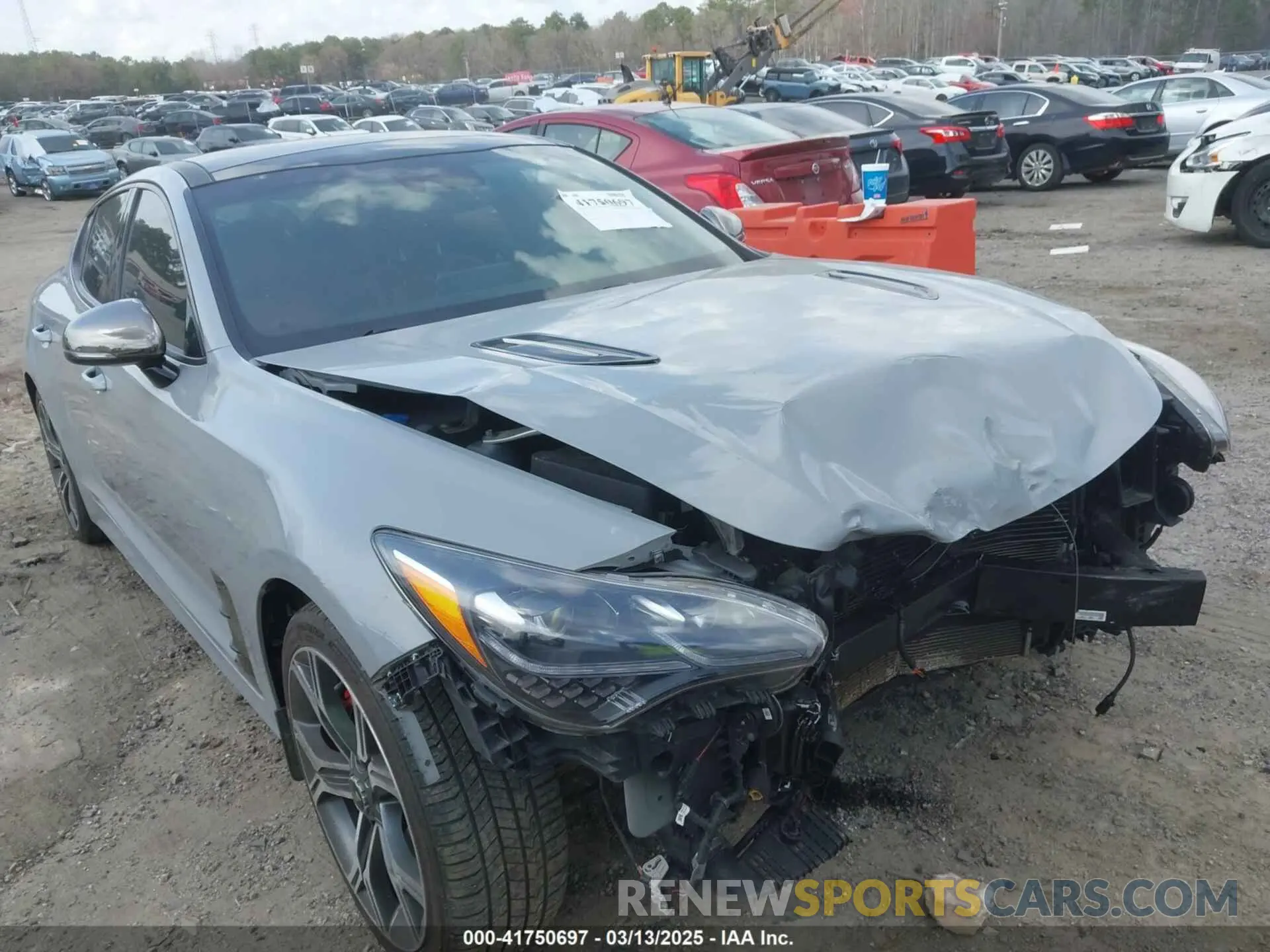 1 Photograph of a damaged car KNAE45LCXK6061530 KIA STINGER 2019