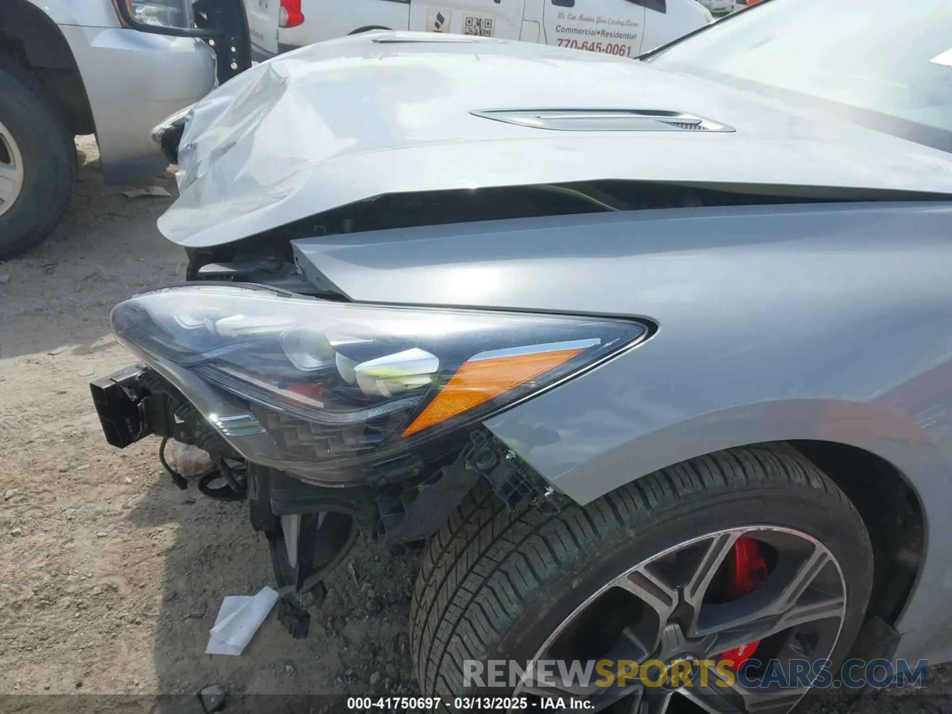 6 Photograph of a damaged car KNAE45LCXK6061530 KIA STINGER 2019