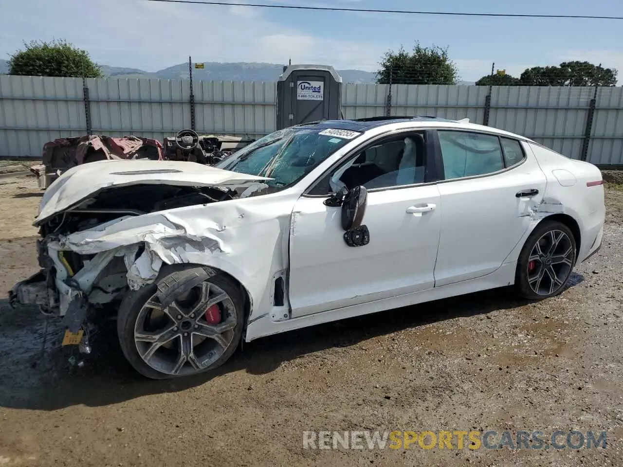 1 Photograph of a damaged car KNAE55LC3K6068526 KIA STINGER 2019