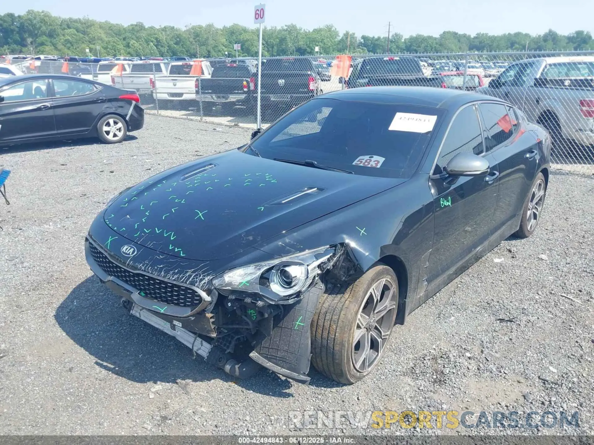 2 Photograph of a damaged car KNAE15LA1L6077401 KIA STINGER 2020