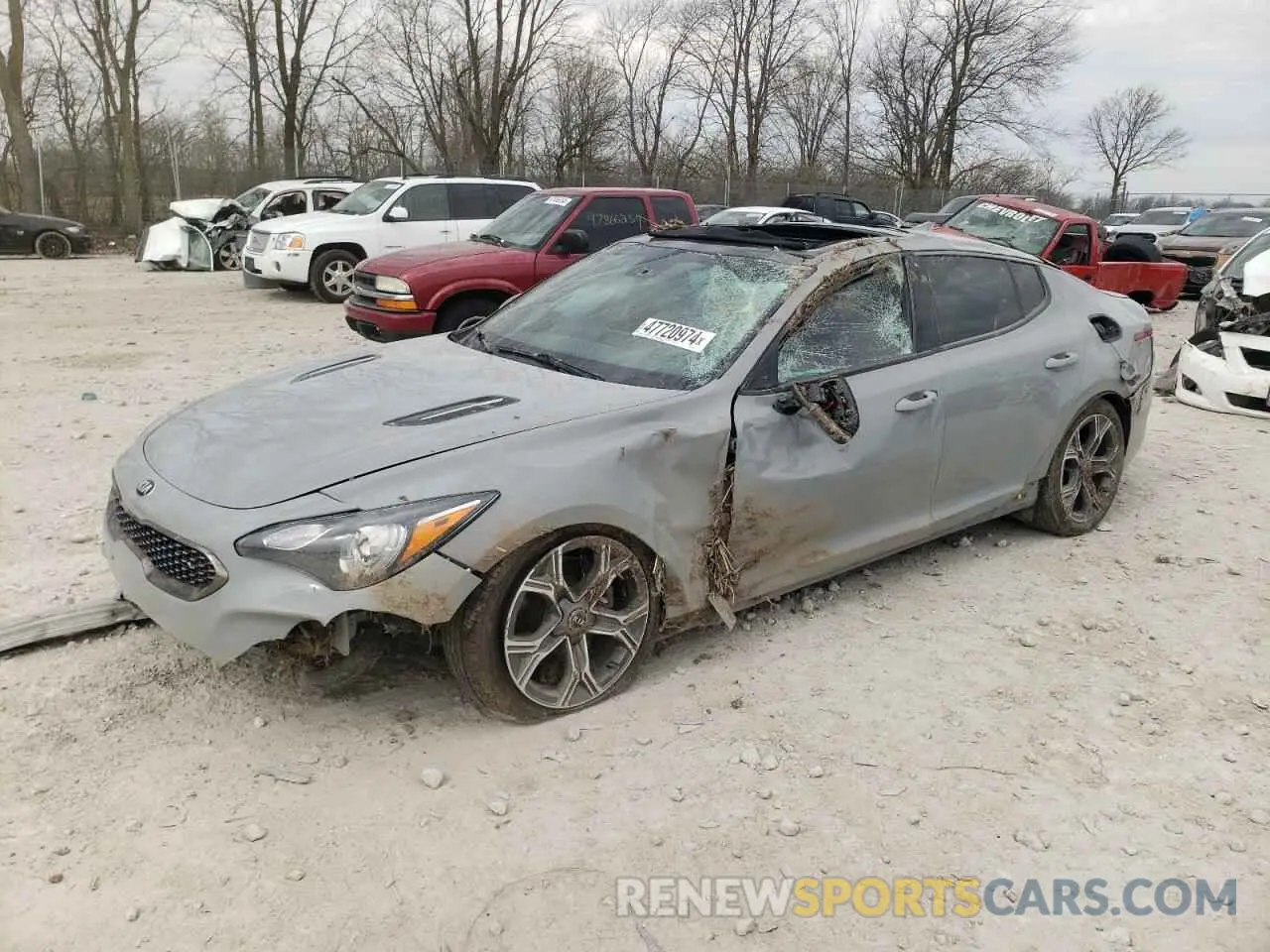 1 Photograph of a damaged car KNAE15LA9M6093105 KIA STINGER 2020