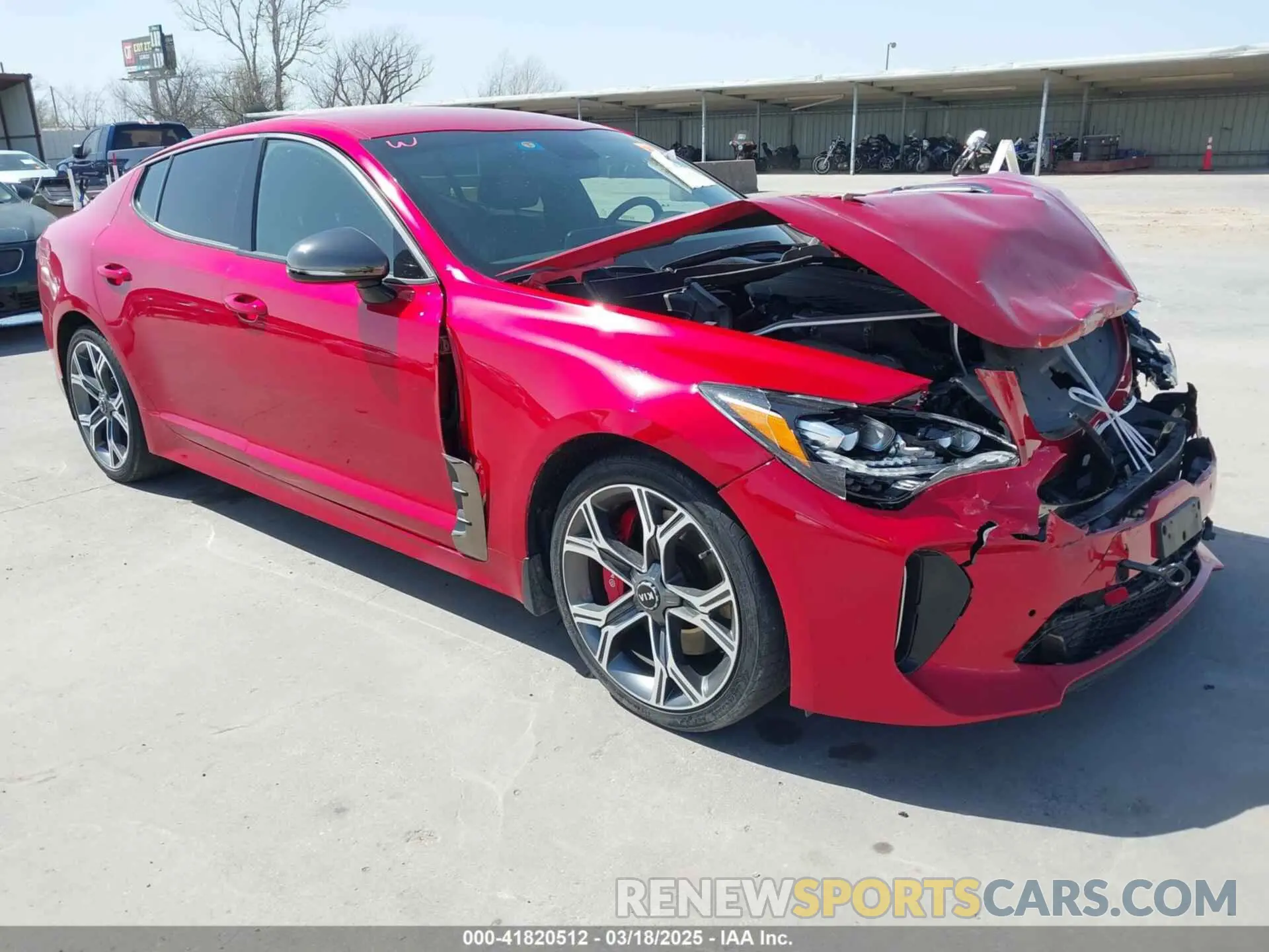 1 Photograph of a damaged car KNAE35LC4L6085147 KIA STINGER 2020