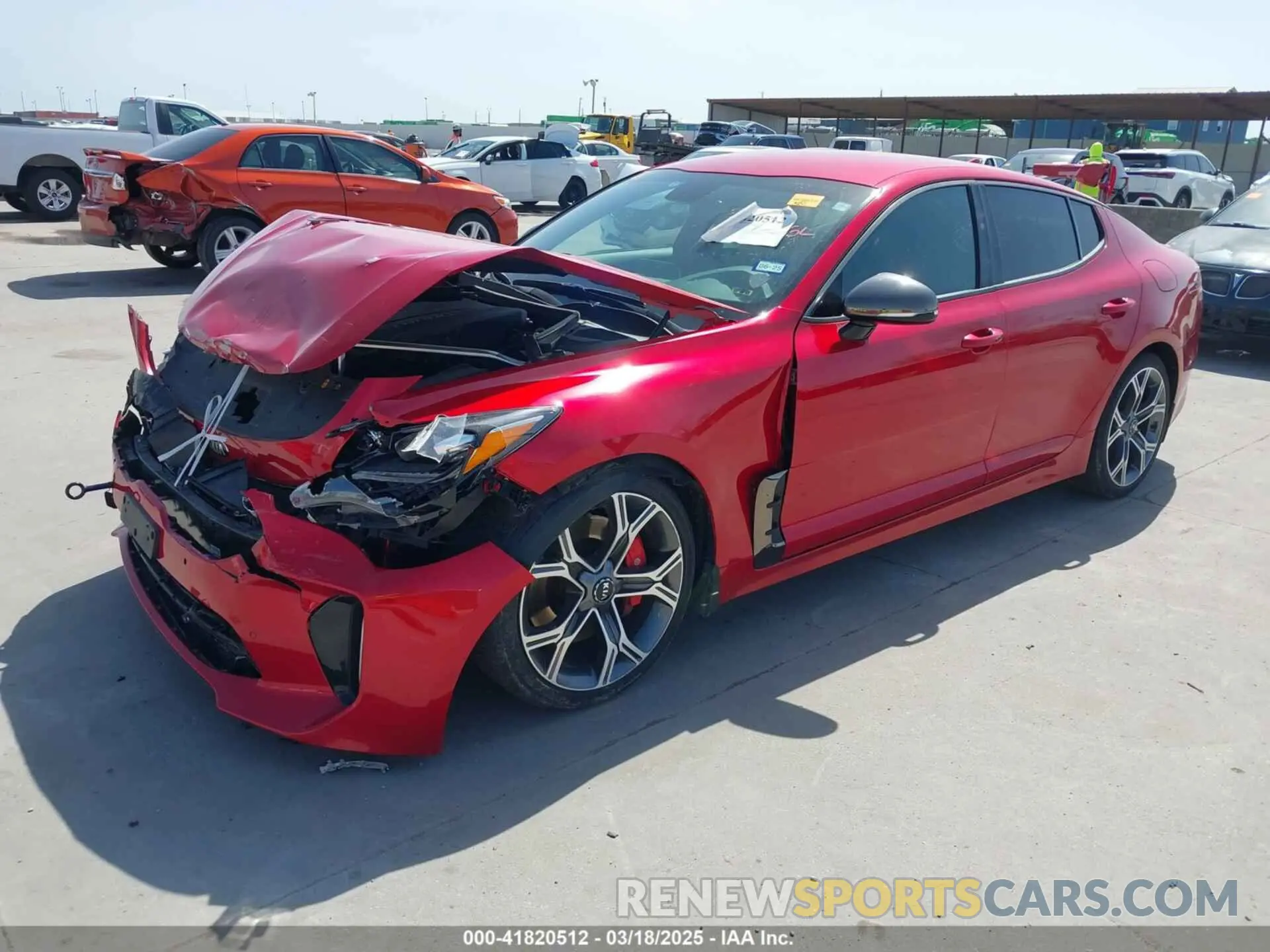 2 Photograph of a damaged car KNAE35LC4L6085147 KIA STINGER 2020