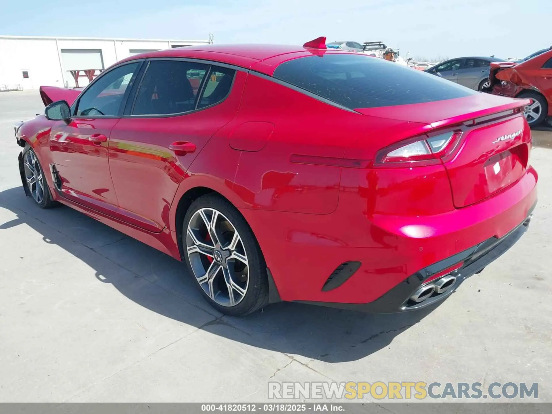 3 Photograph of a damaged car KNAE35LC4L6085147 KIA STINGER 2020