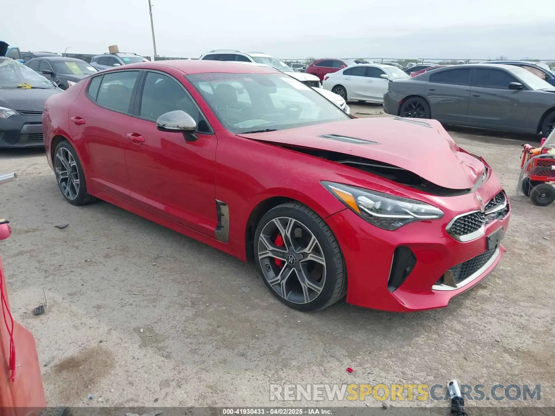 1 Photograph of a damaged car KNAE35LC8L6075740 KIA STINGER 2020