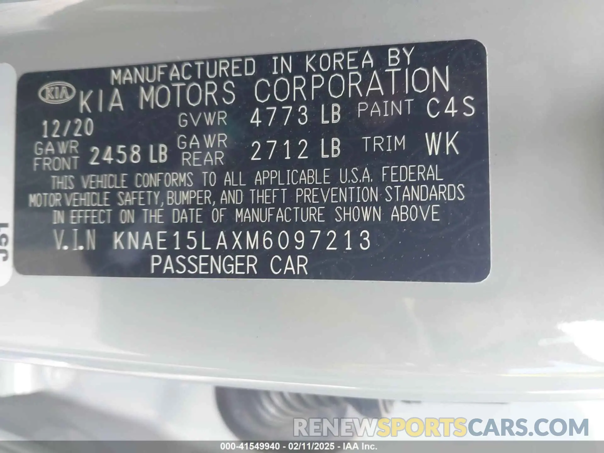 9 Photograph of a damaged car KNAE15LAXM6097213 KIA STINGER 2021