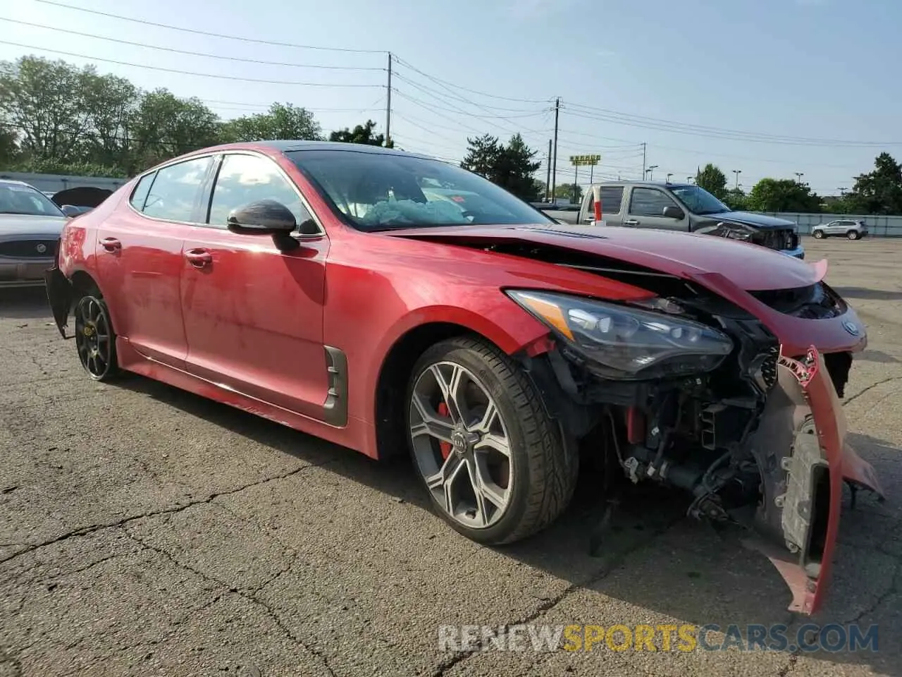 4 Photograph of a damaged car KNAE45LC6M6089943 KIA STINGER 2021