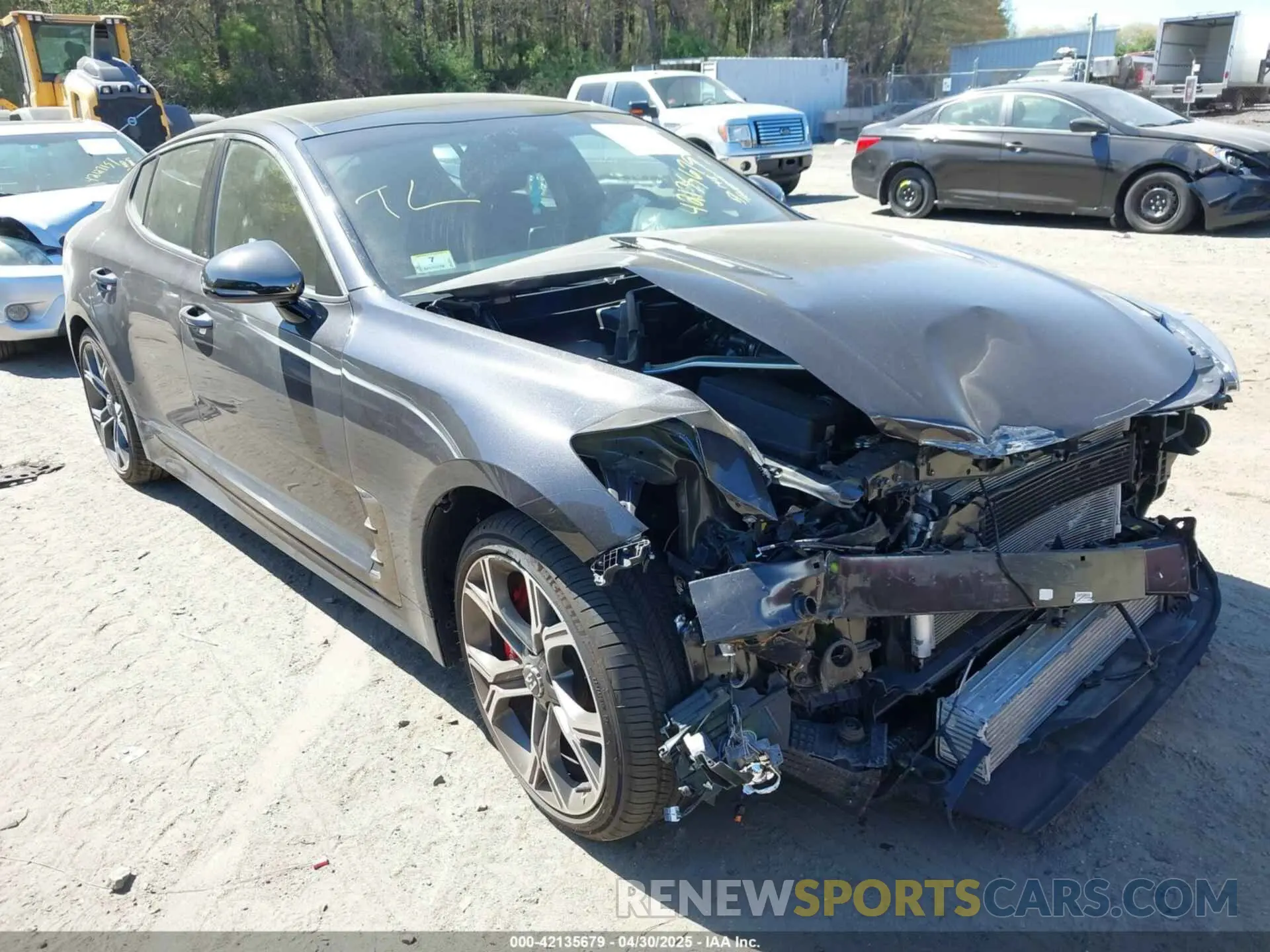 1 Photograph of a damaged car KNAE45LC8M6091760 KIA STINGER 2021