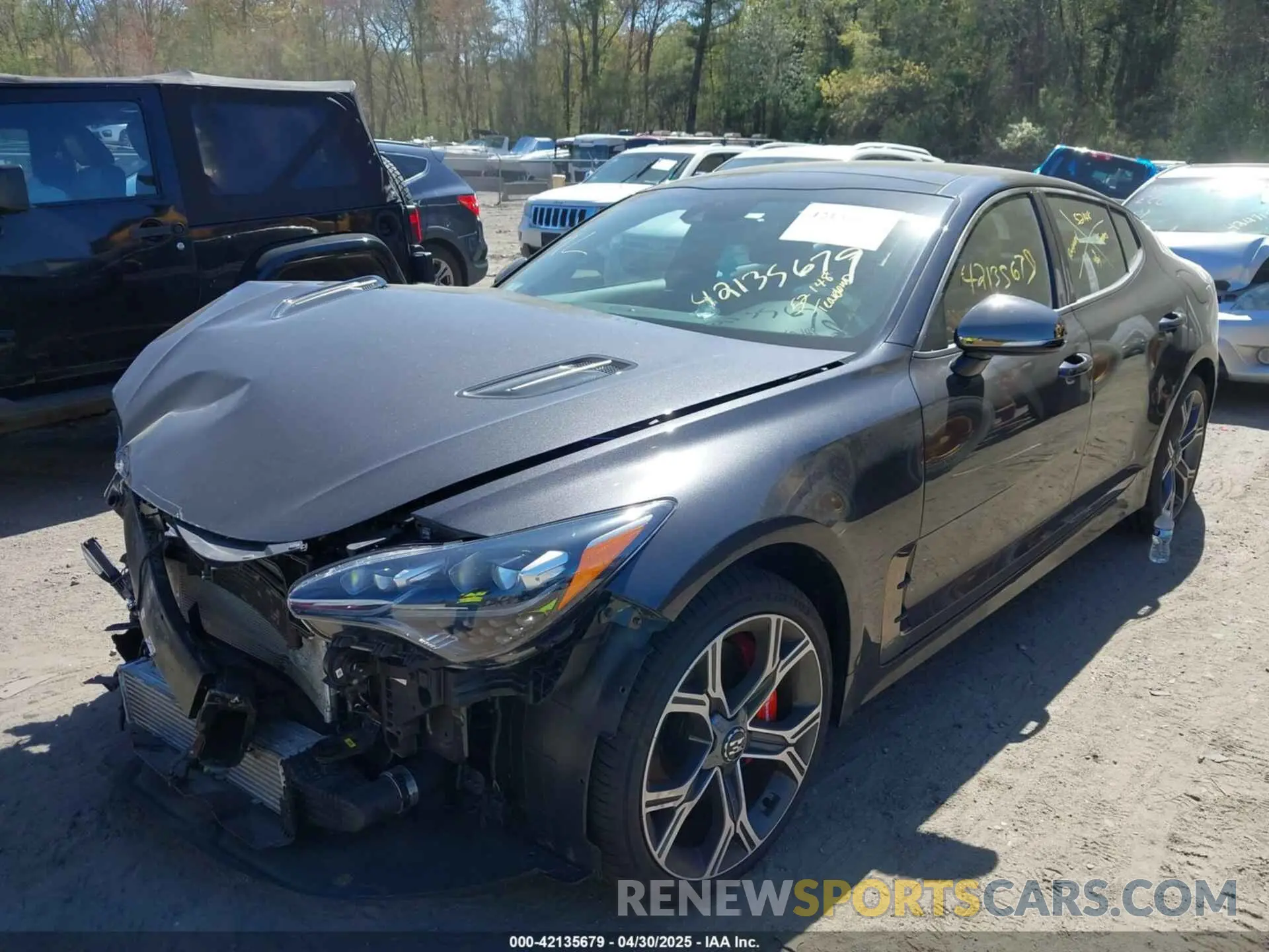 2 Photograph of a damaged car KNAE45LC8M6091760 KIA STINGER 2021