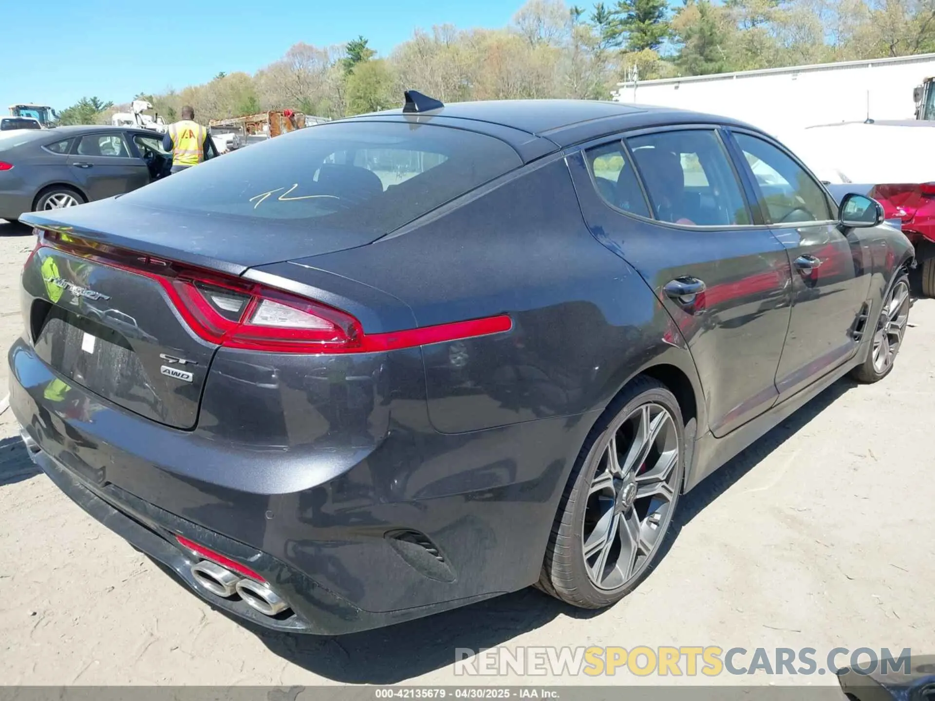 4 Photograph of a damaged car KNAE45LC8M6091760 KIA STINGER 2021