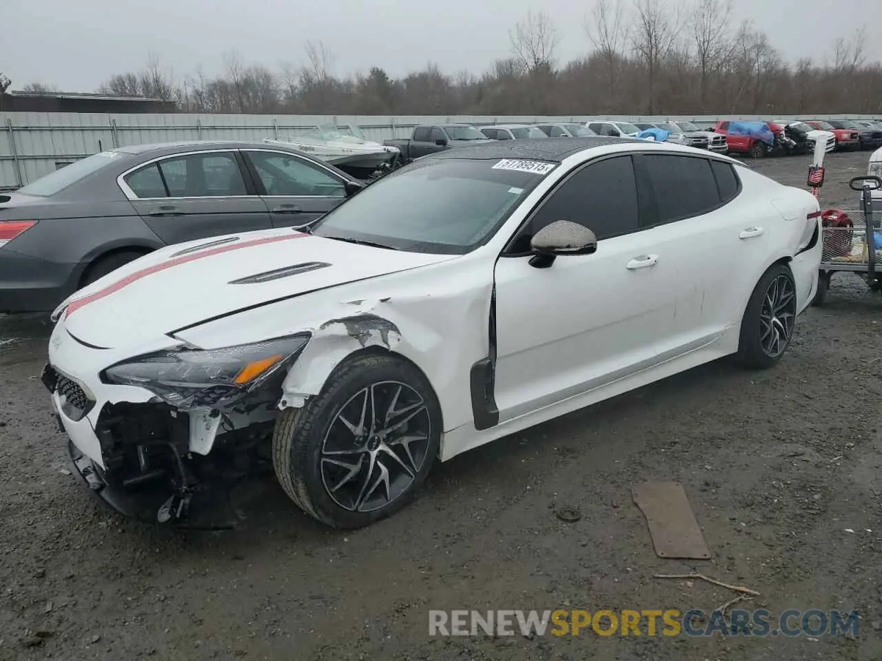 1 Photograph of a damaged car KNAE35LD6N6101327 KIA STINGER 2022
