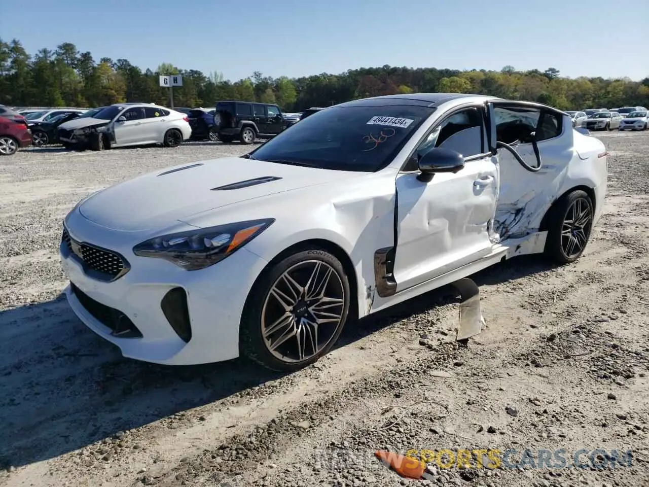 1 Photograph of a damaged car KNAE55LC3N6101660 KIA STINGER 2022