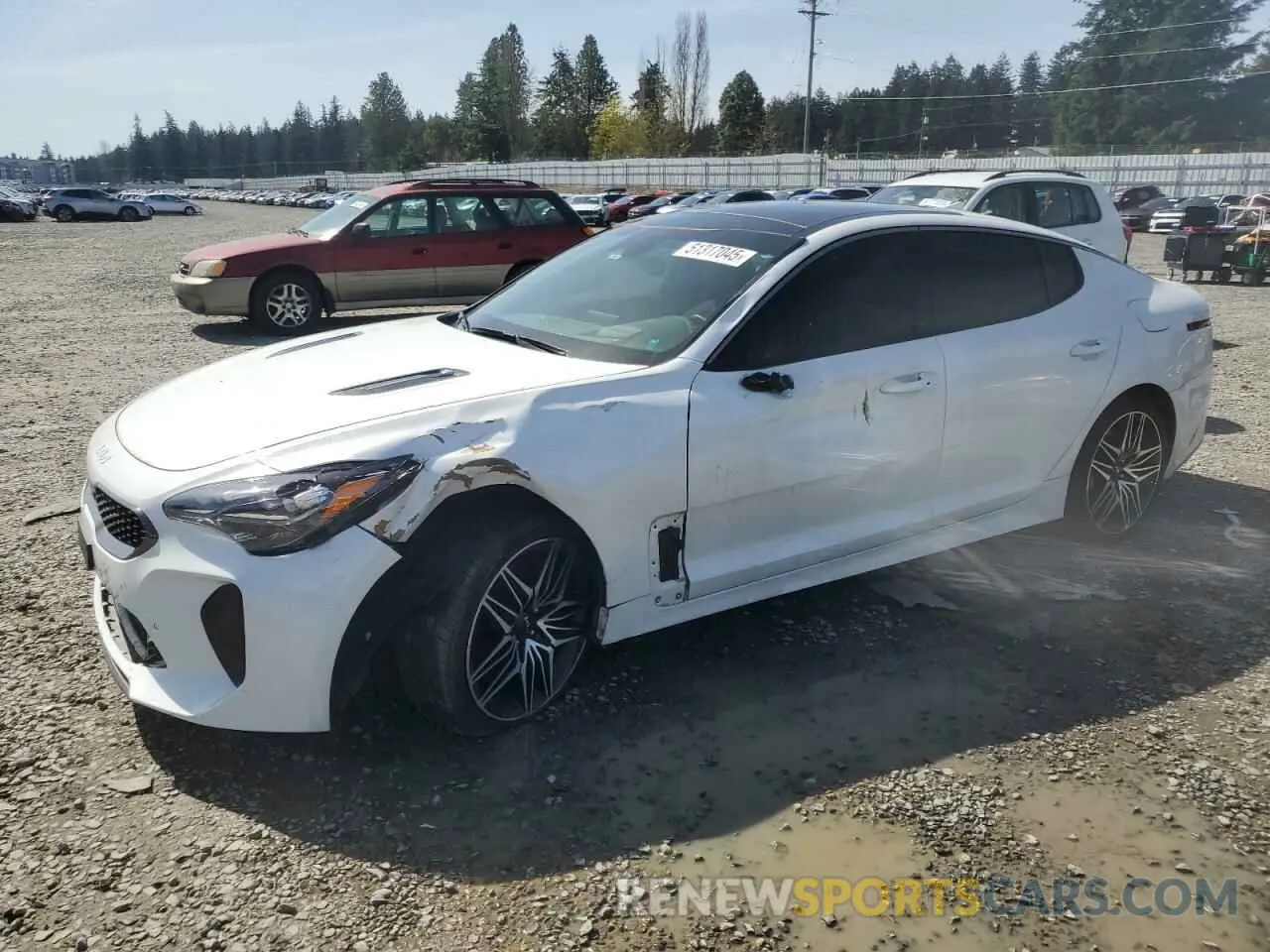 1 Photograph of a damaged car KNAE55LC6N6115780 KIA STINGER 2022
