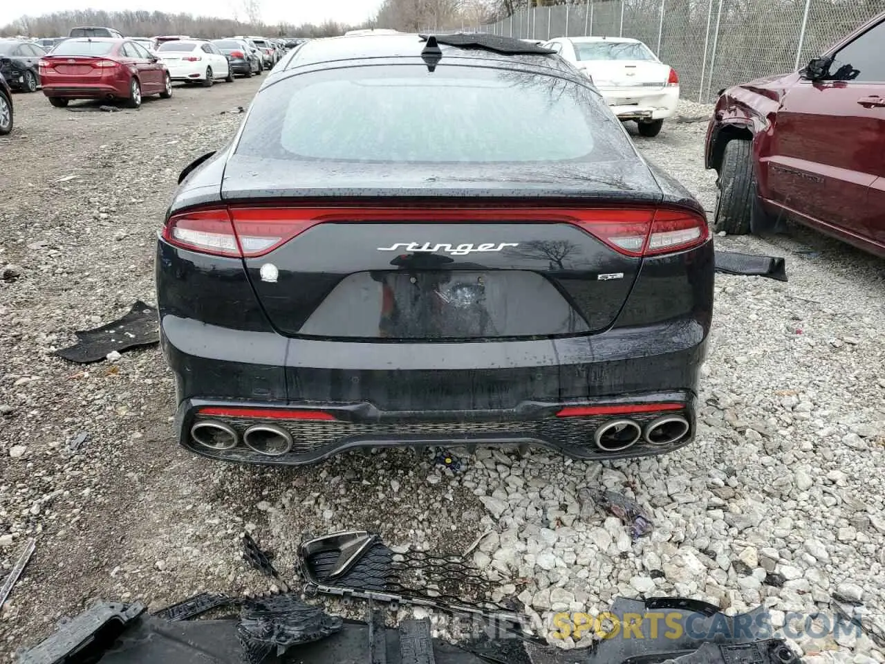 6 Photograph of a damaged car KNAE35LD9P6125169 KIA STINGER 2023