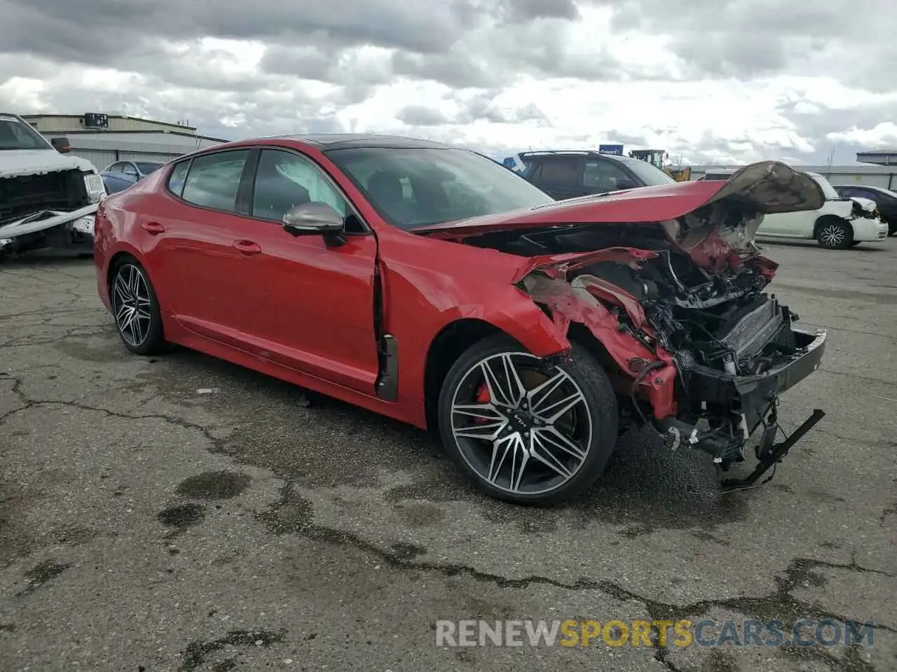 4 Photograph of a damaged car KNAE55LC0P6135963 KIA STINGER 2023