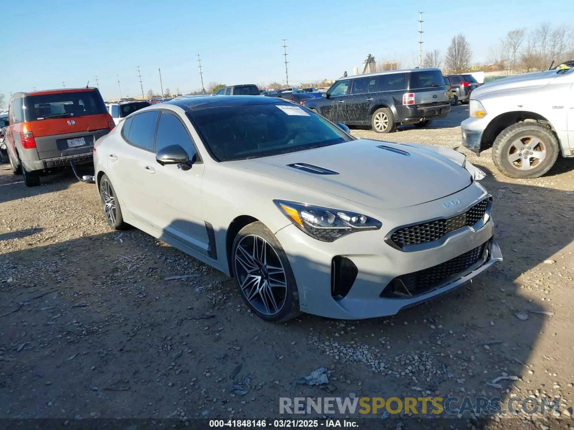 1 Photograph of a damaged car KNAE55LC8P6131689 KIA STINGER 2023
