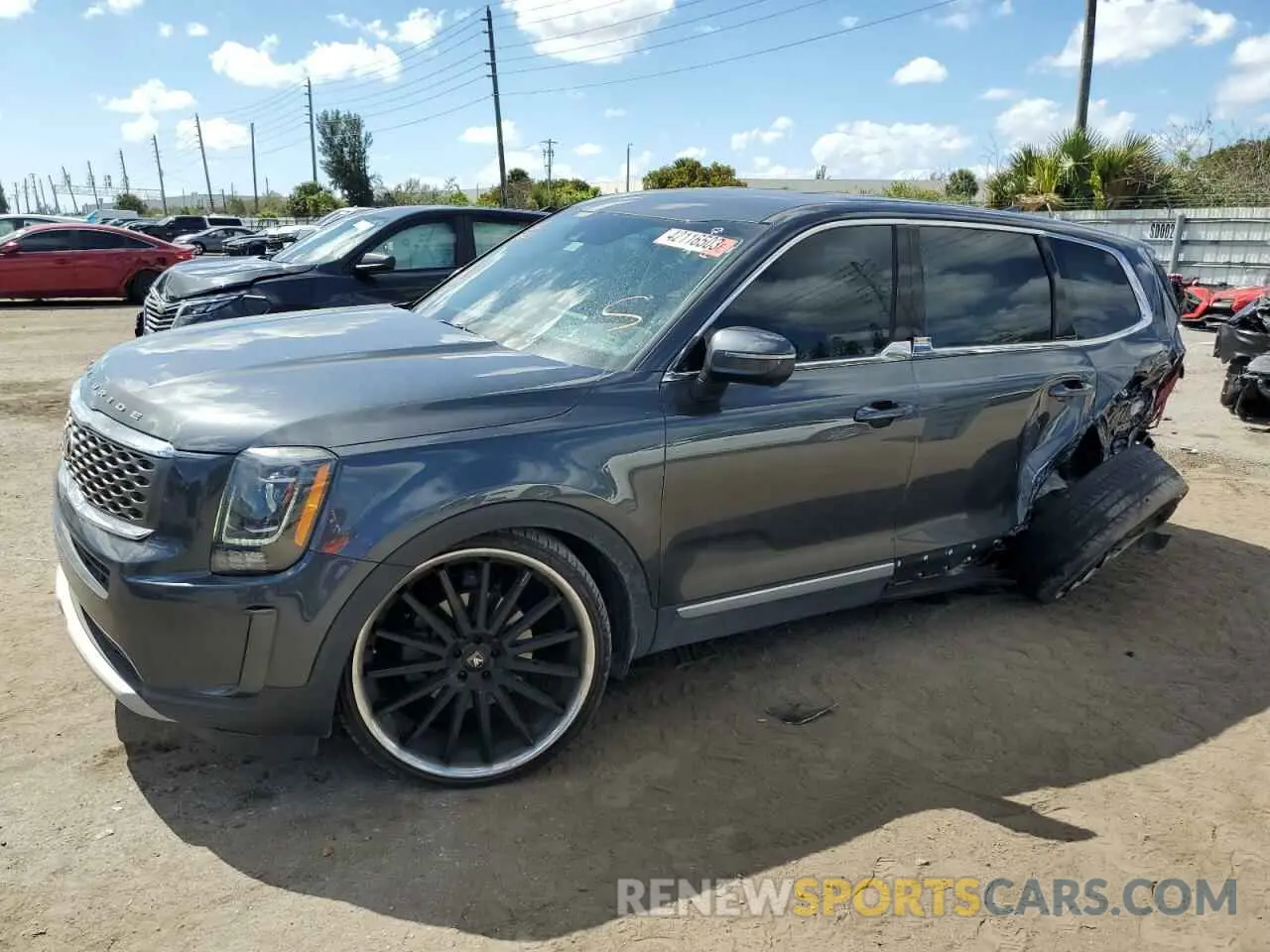 1 Photograph of a damaged car 5XYP24HC8LG033986 KIA TELLURIDE 2020