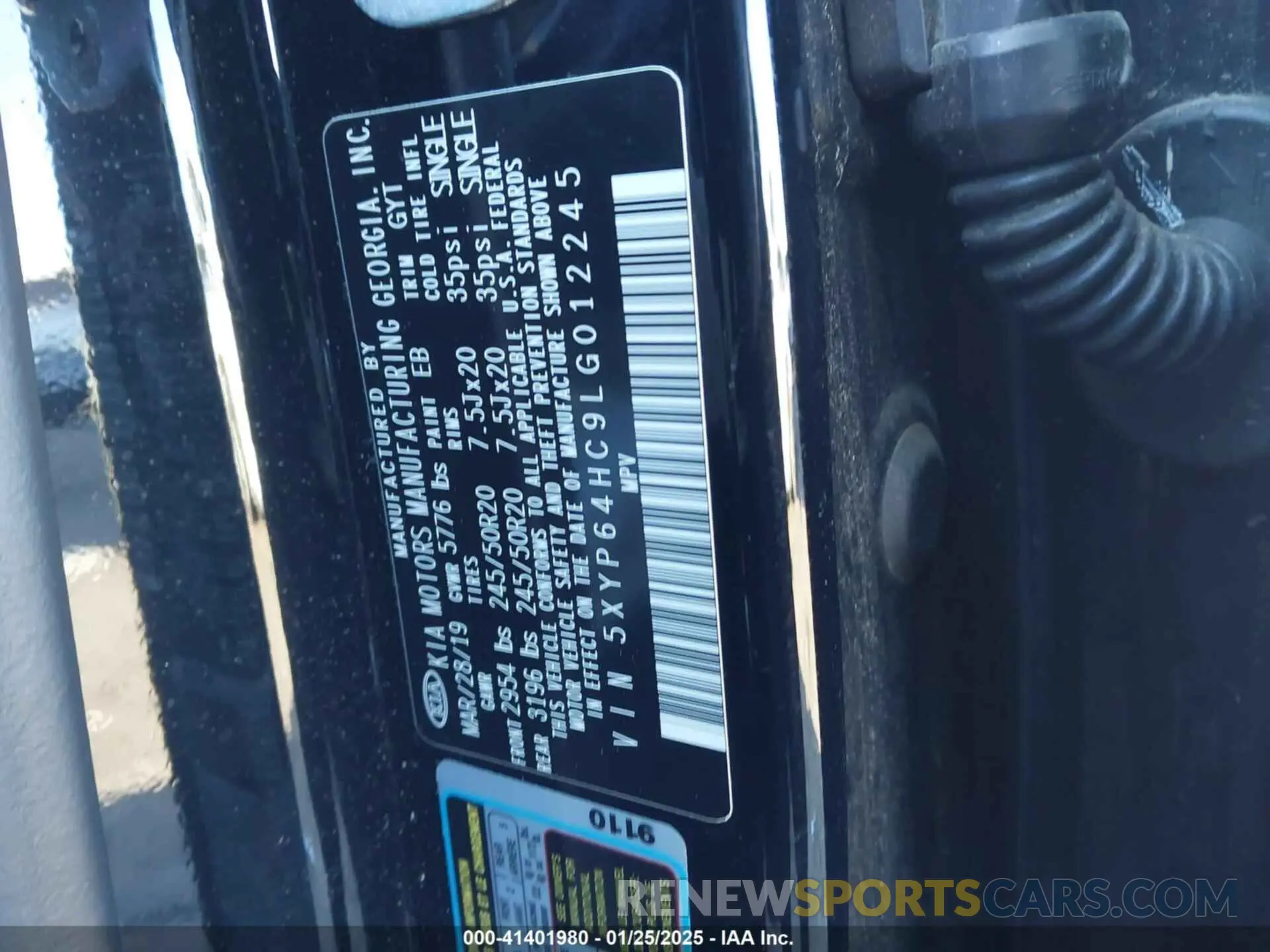9 Photograph of a damaged car 5XYP64HC9LG012245 KIA TELLURIDE 2020