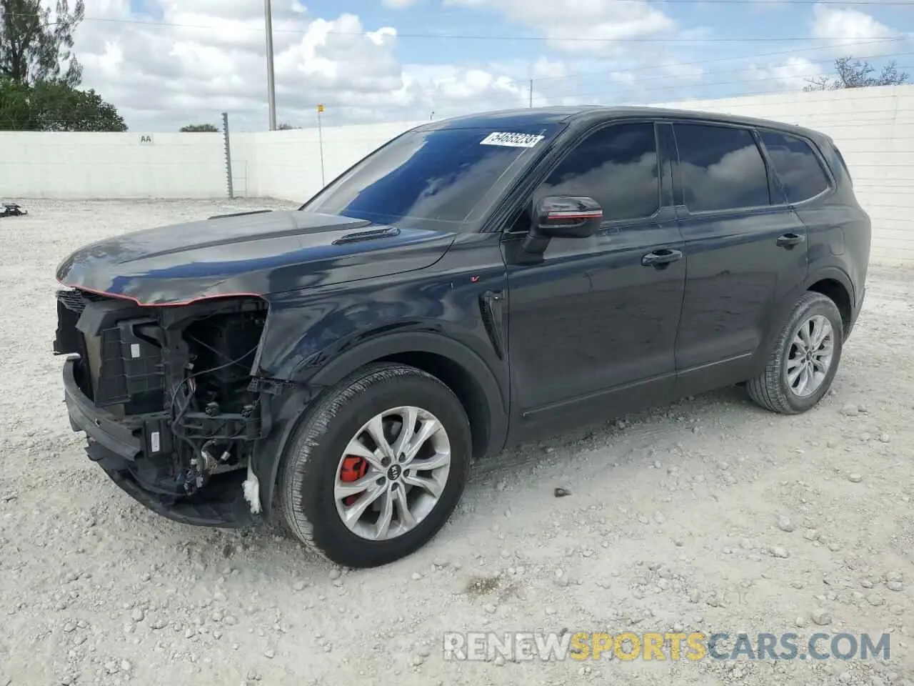1 Photograph of a damaged car 5XYP24HC8MG121308 KIA TELLURIDE 2021