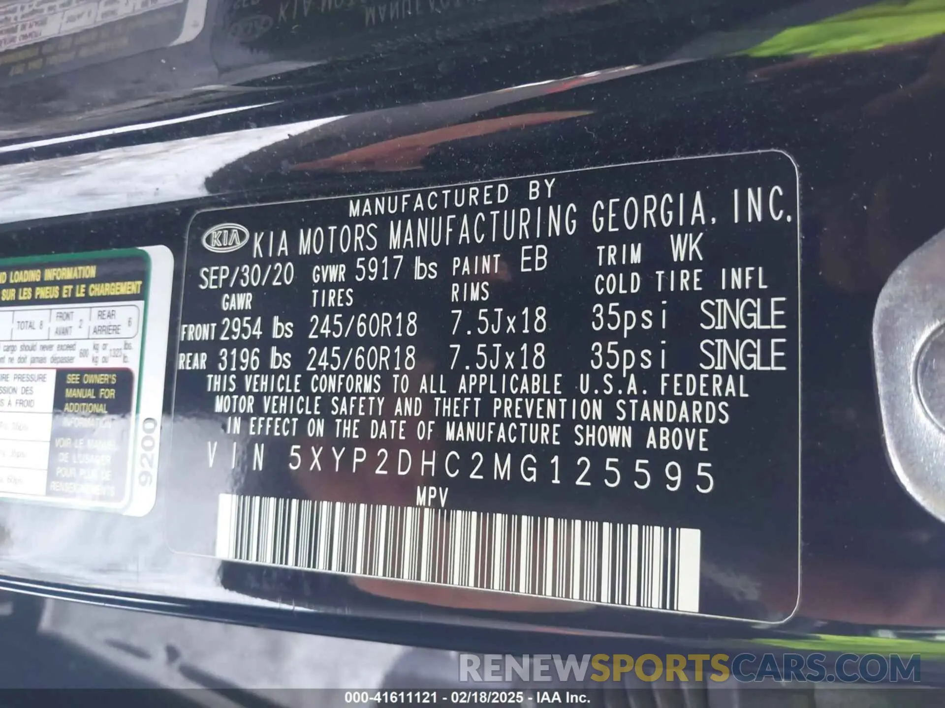 9 Photograph of a damaged car 5XYP2DHC2MG125595 KIA TELLURIDE 2021