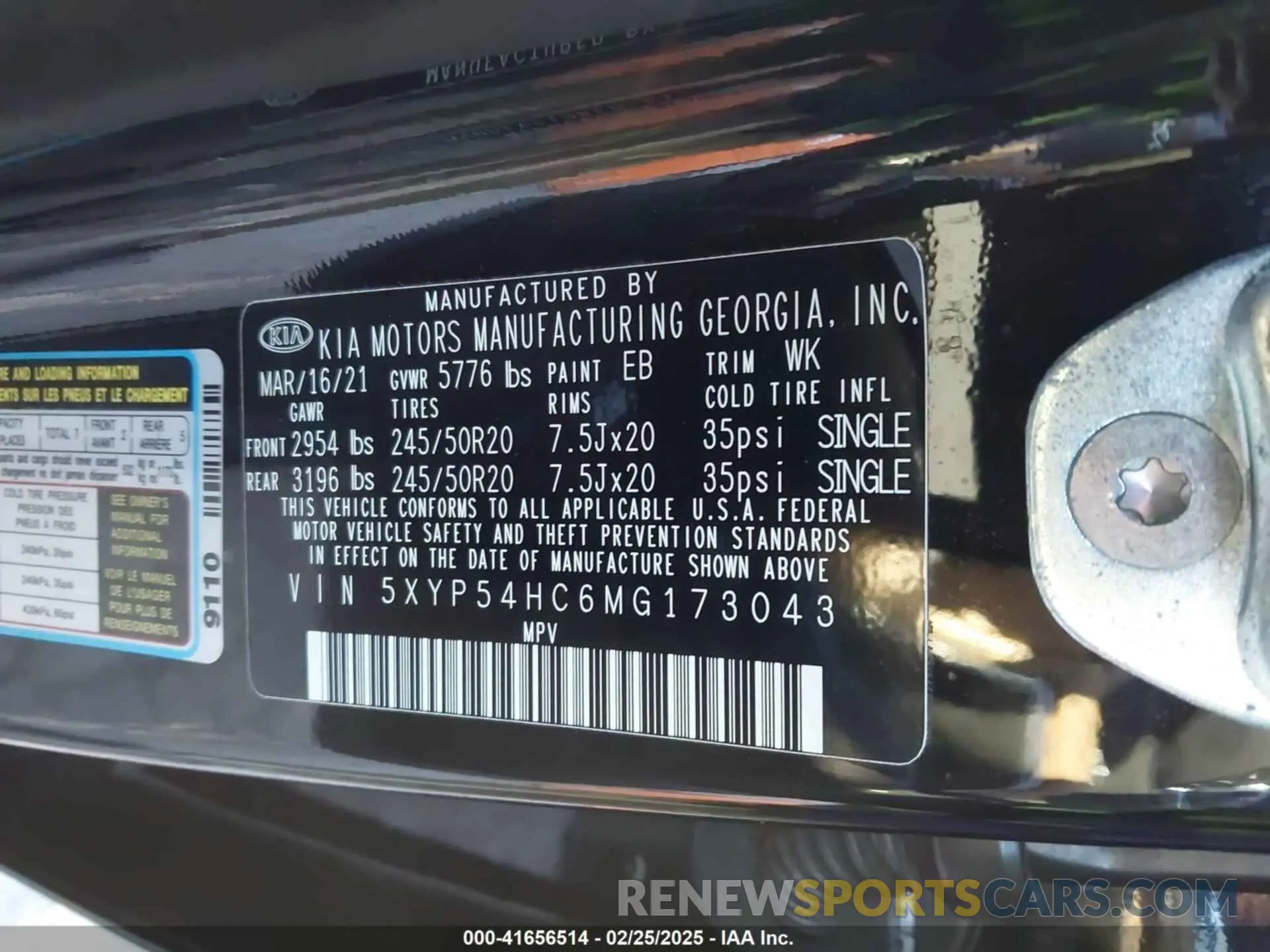 9 Photograph of a damaged car 5XYP54HC6MG173043 KIA TELLURIDE 2021