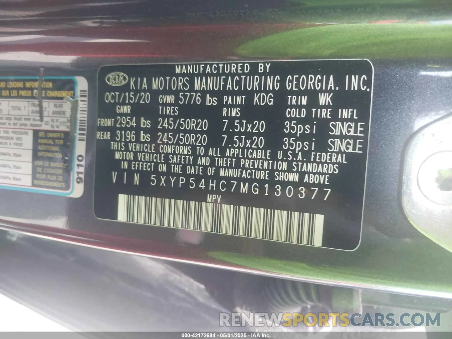 9 Photograph of a damaged car 5XYP54HC7MG130377 KIA TELLURIDE 2021